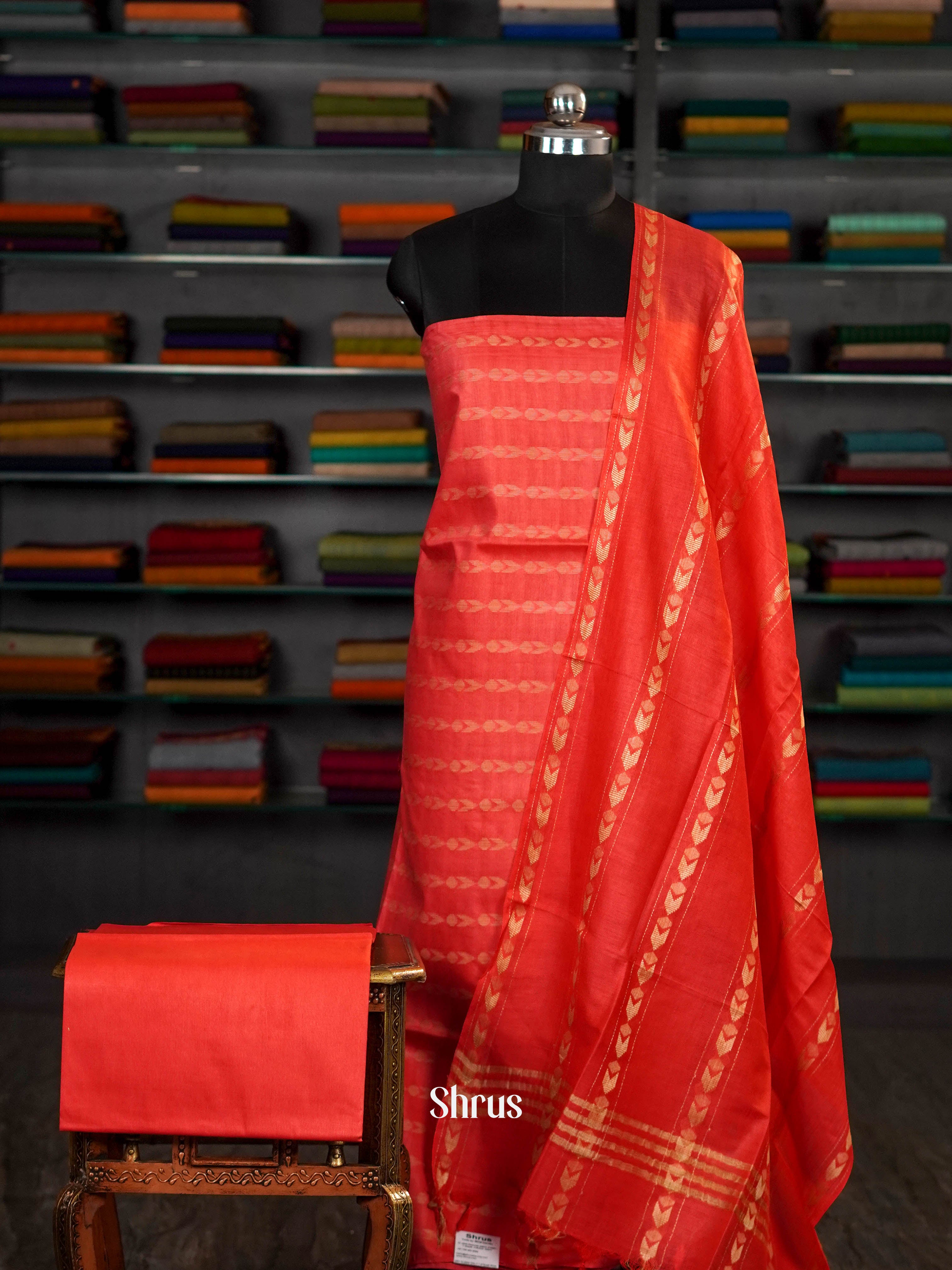 Rosy Pink - unstitched salwar - Shop on ShrusEternity.com