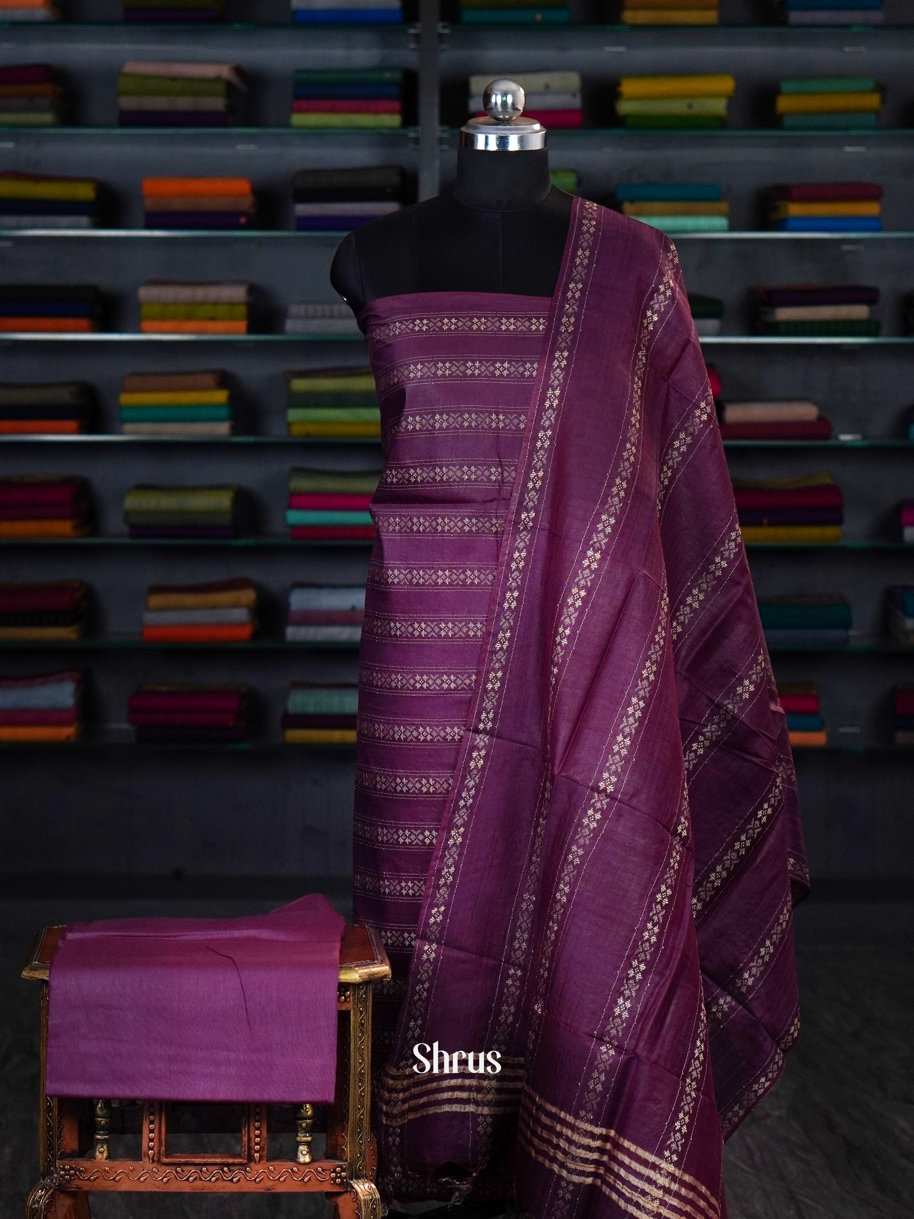 Maroon - unstitched salwar - Shop on ShrusEternity.com