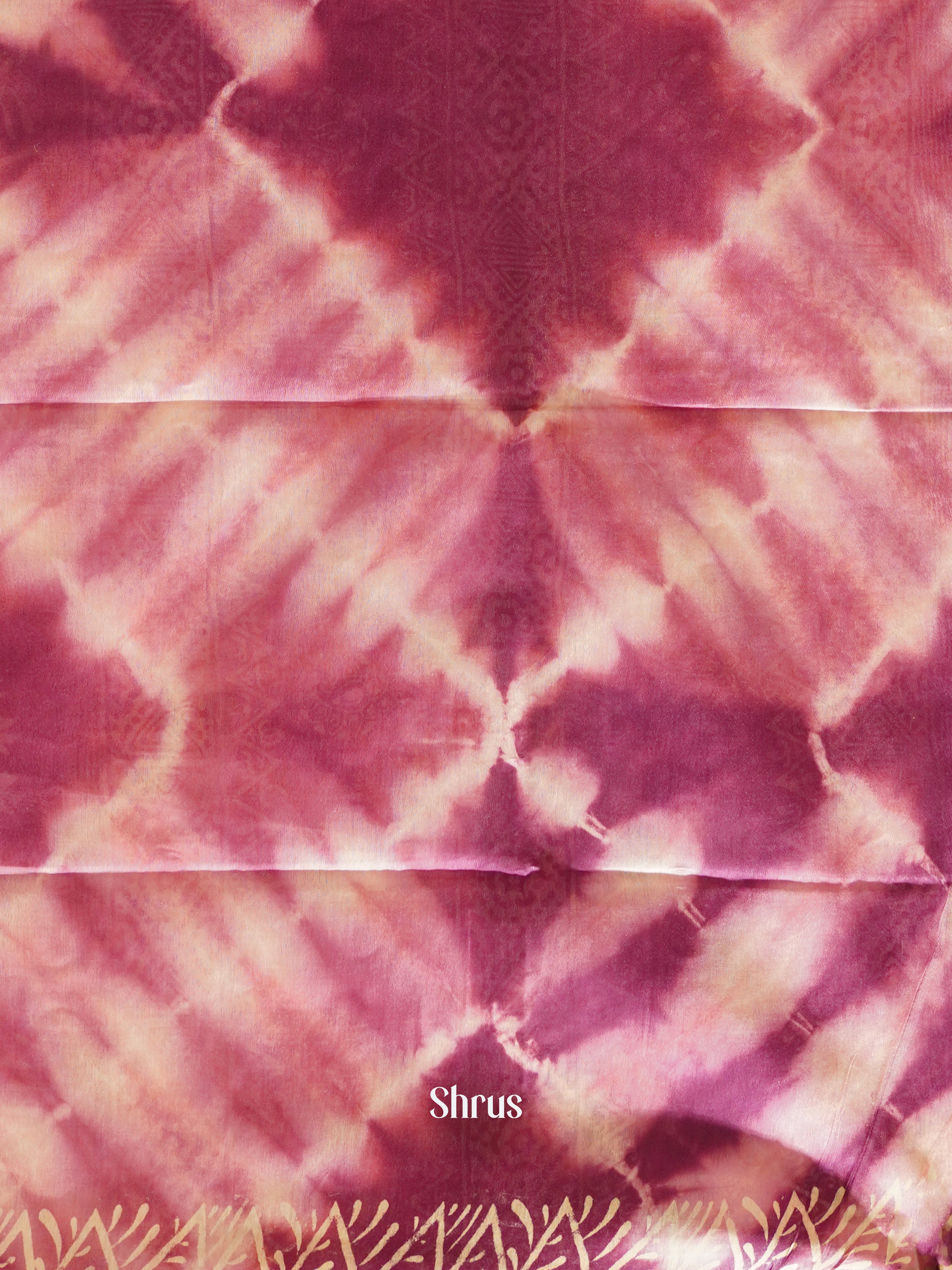 Cream & Onion Pink - Bhatik Saree - Shop on ShrusEternity.com