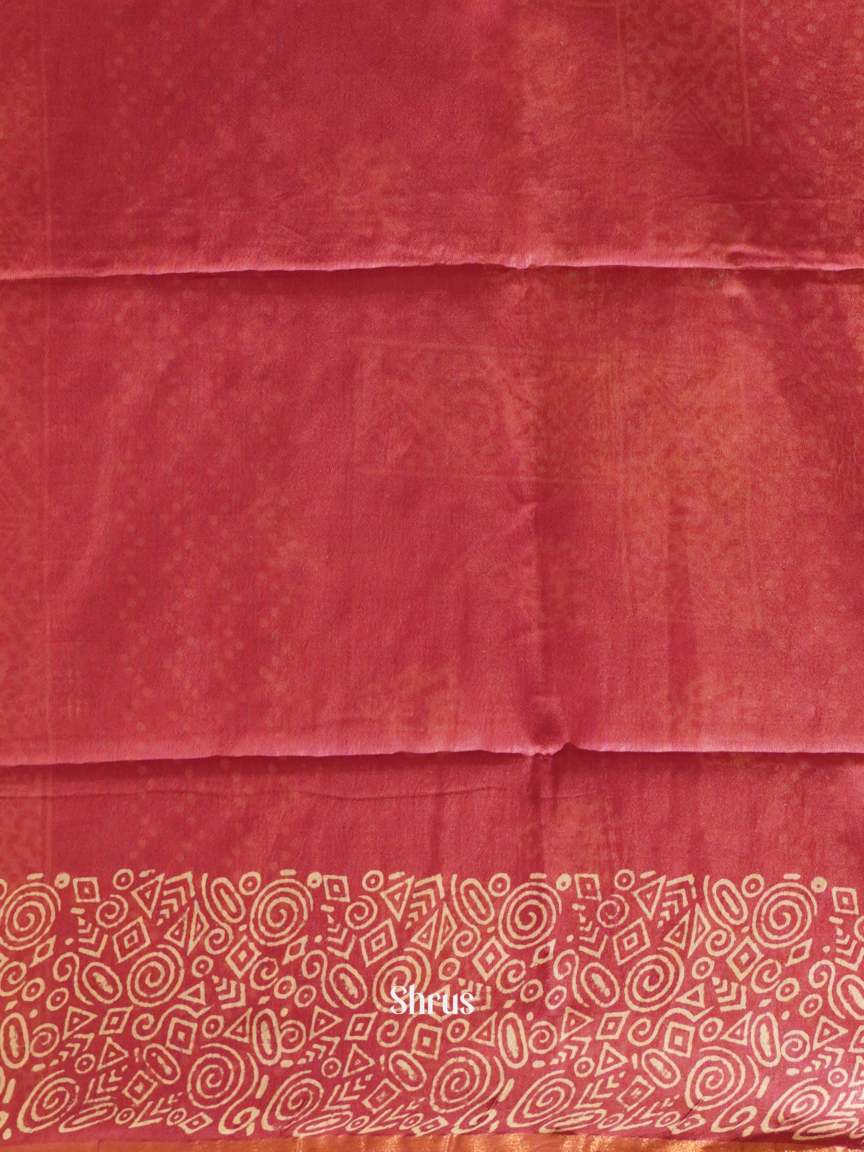 Cream & Rosy Pink - Bhatik Saree - Shop on ShrusEternity.com
