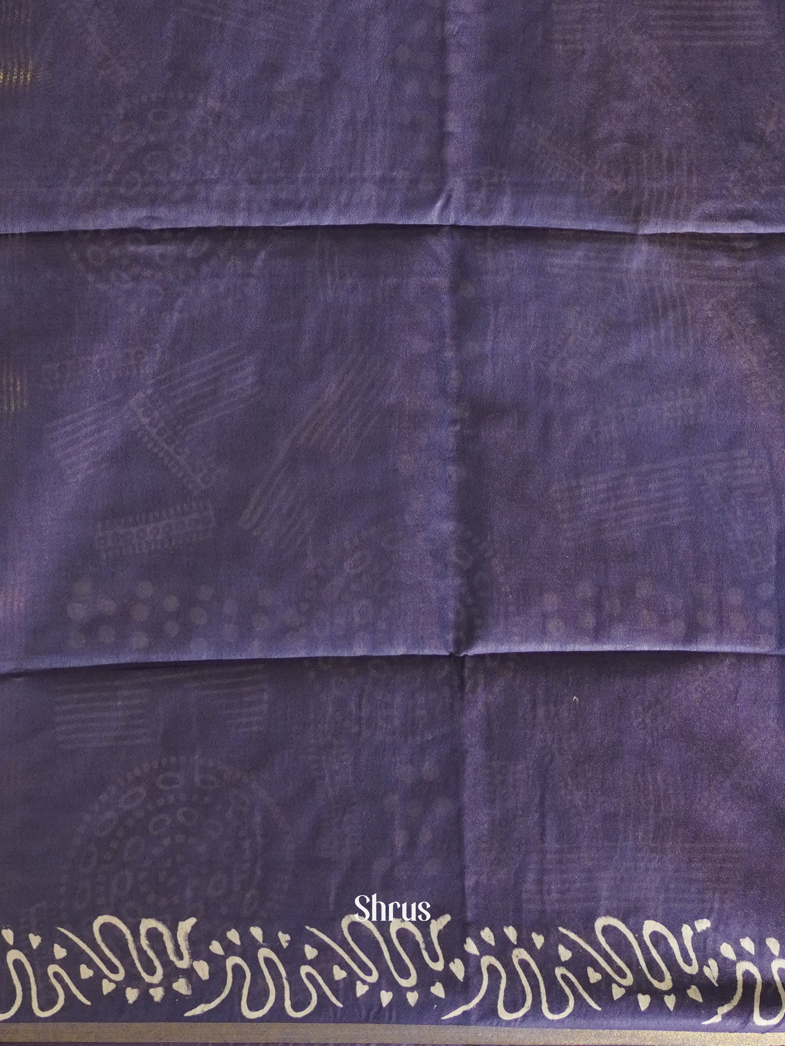 Blue & Cream - Bhatik Saree - Shop on ShrusEternity.com