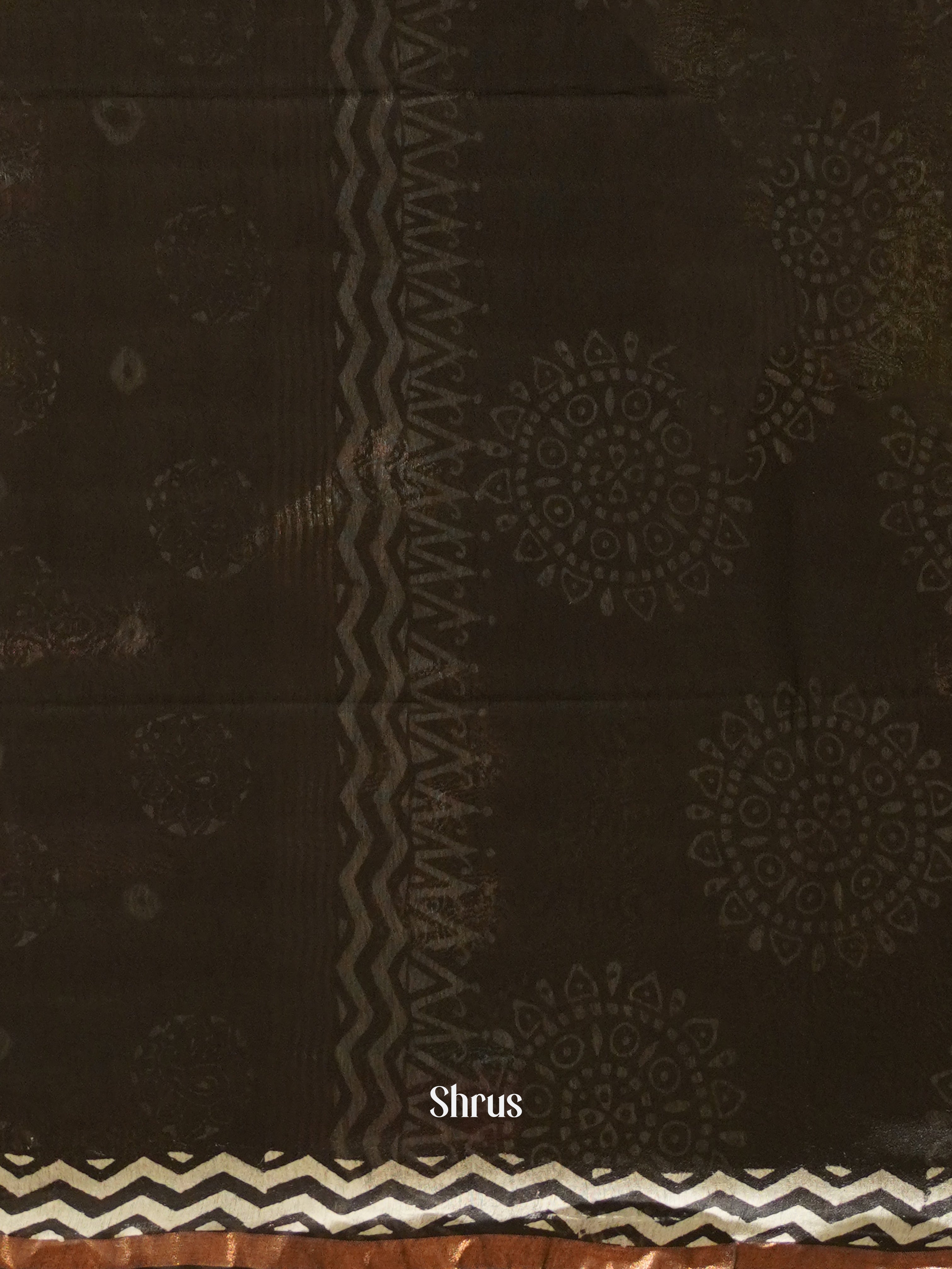 Cream & Black - Bhatik Saree - Shop on ShrusEternity.com