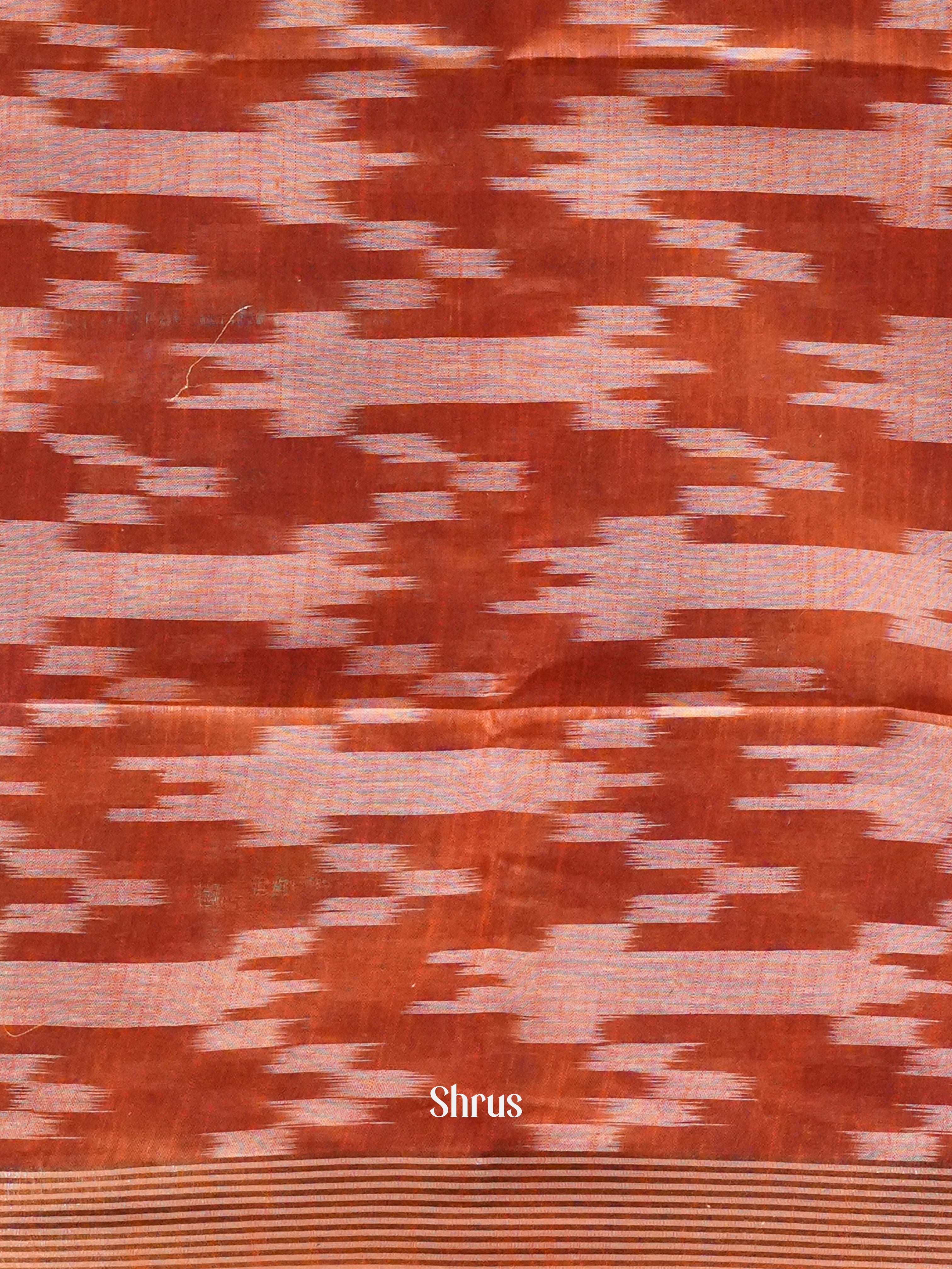 Pink & Red -Semi Ikkat - Shop on ShrusEternity.com
