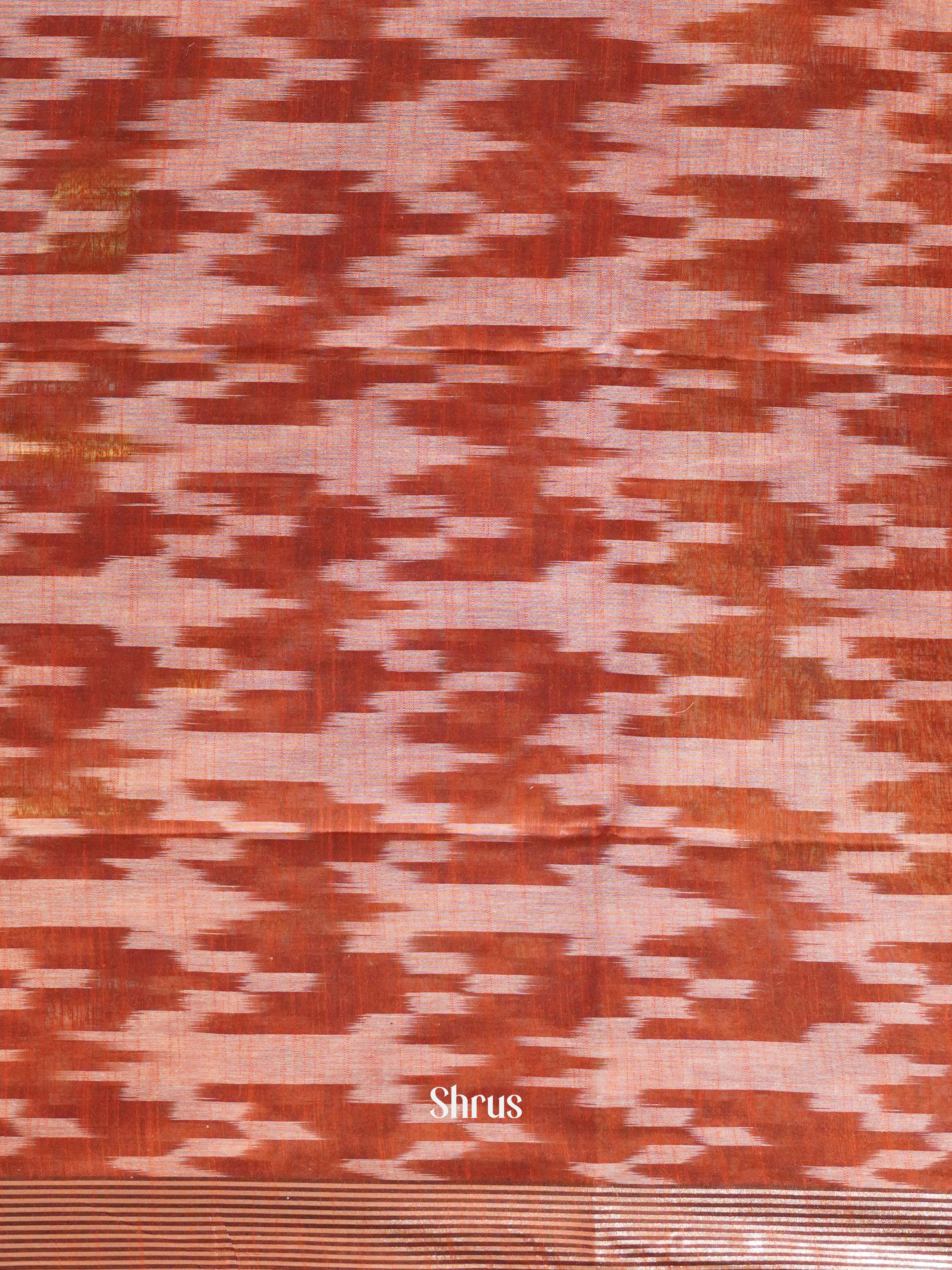 Blue & Red - Semi Ikkat Saree - Shop on ShrusEternity.com