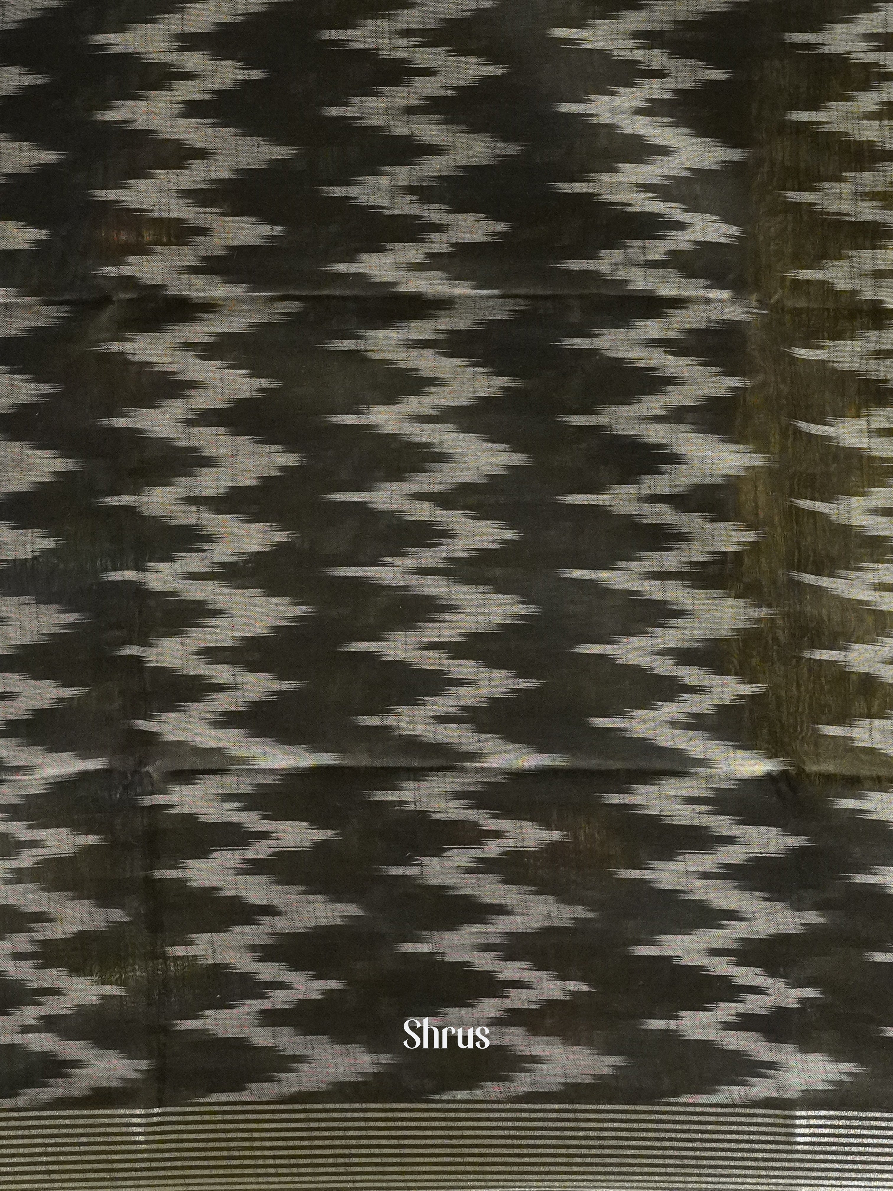 Blue & Black -Semi Ikkat - Shop on ShrusEternity.com