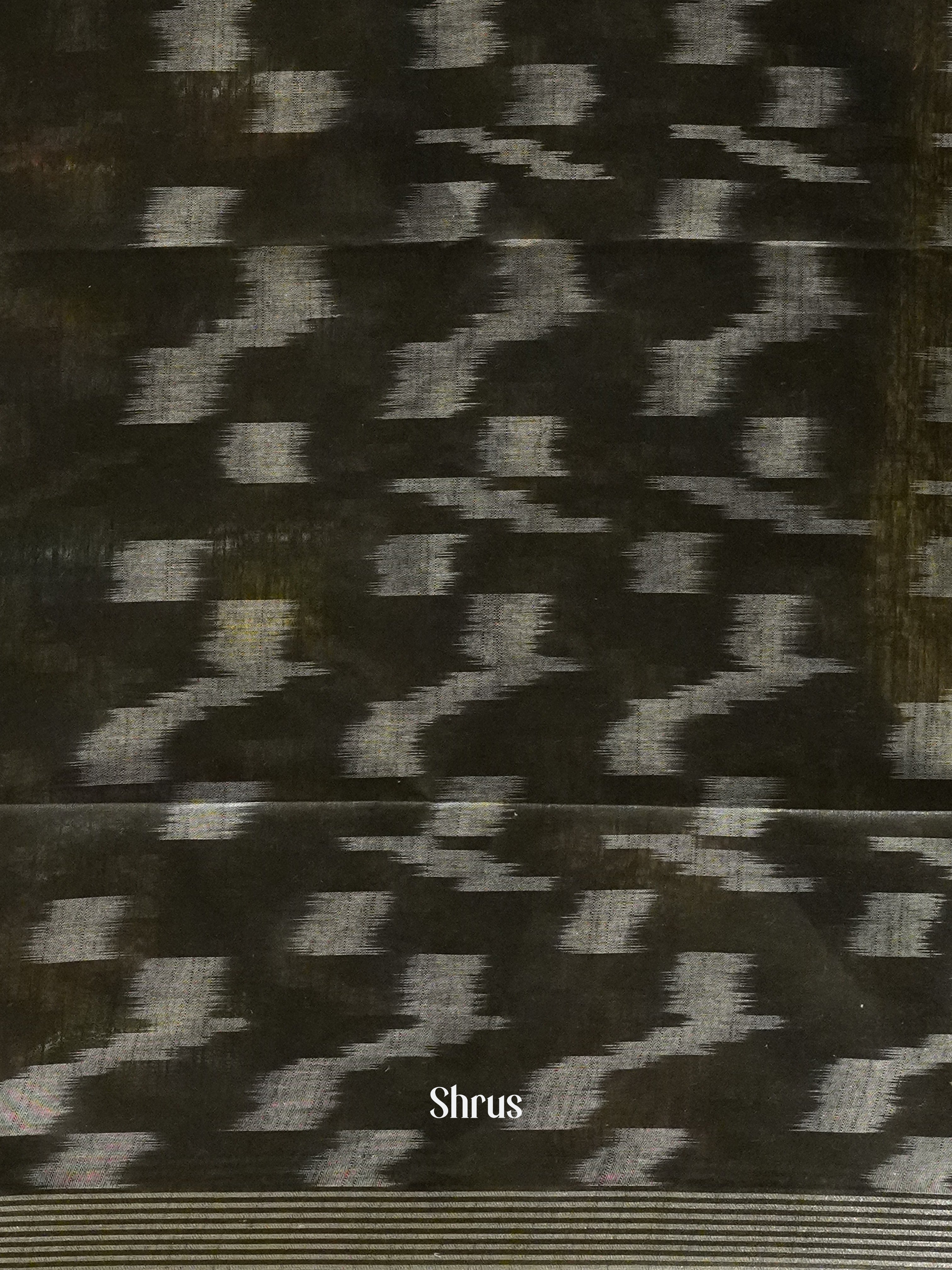 Blue & Black -Semi Ikkat - Shop on ShrusEternity.com