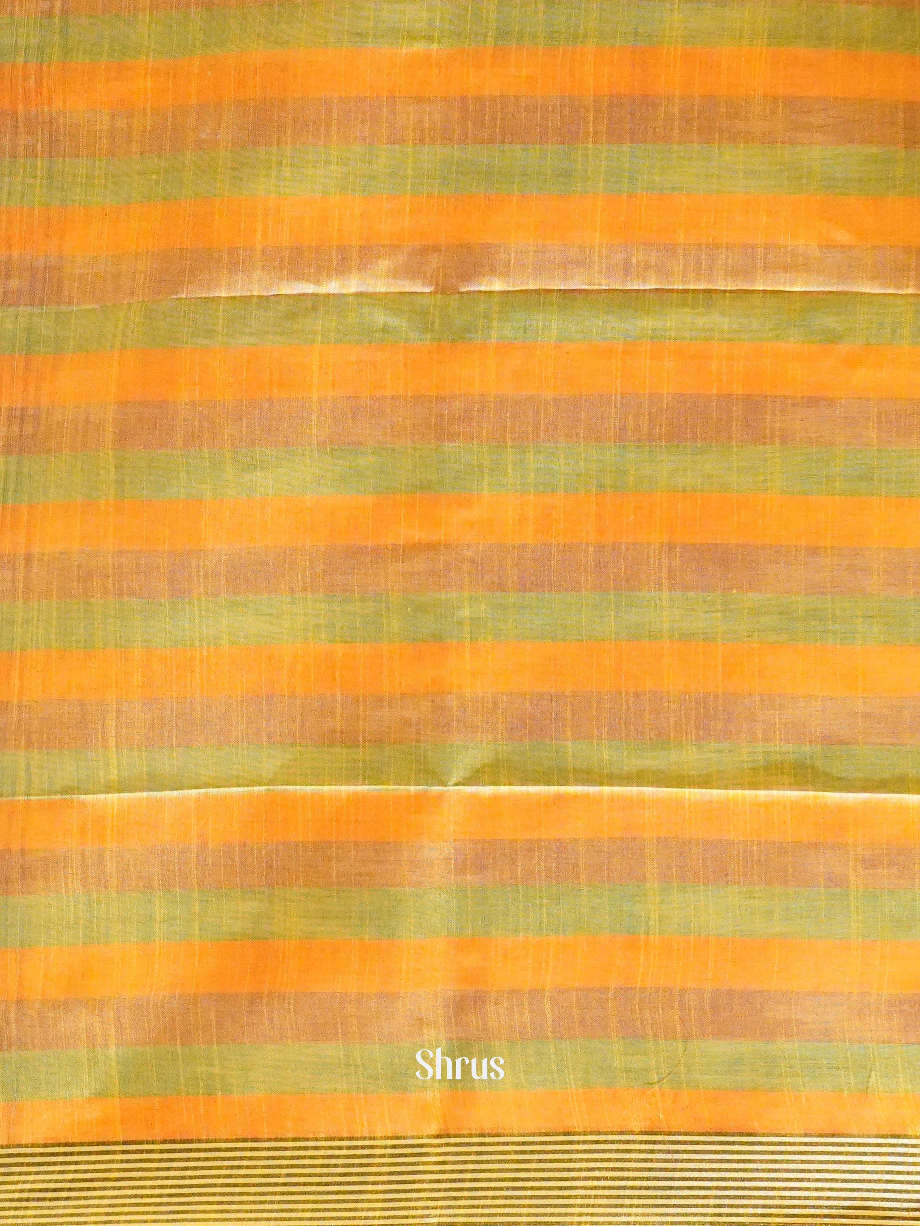 Purple & Orange - Semi Ikkat Saree - Shop on ShrusEternity.com