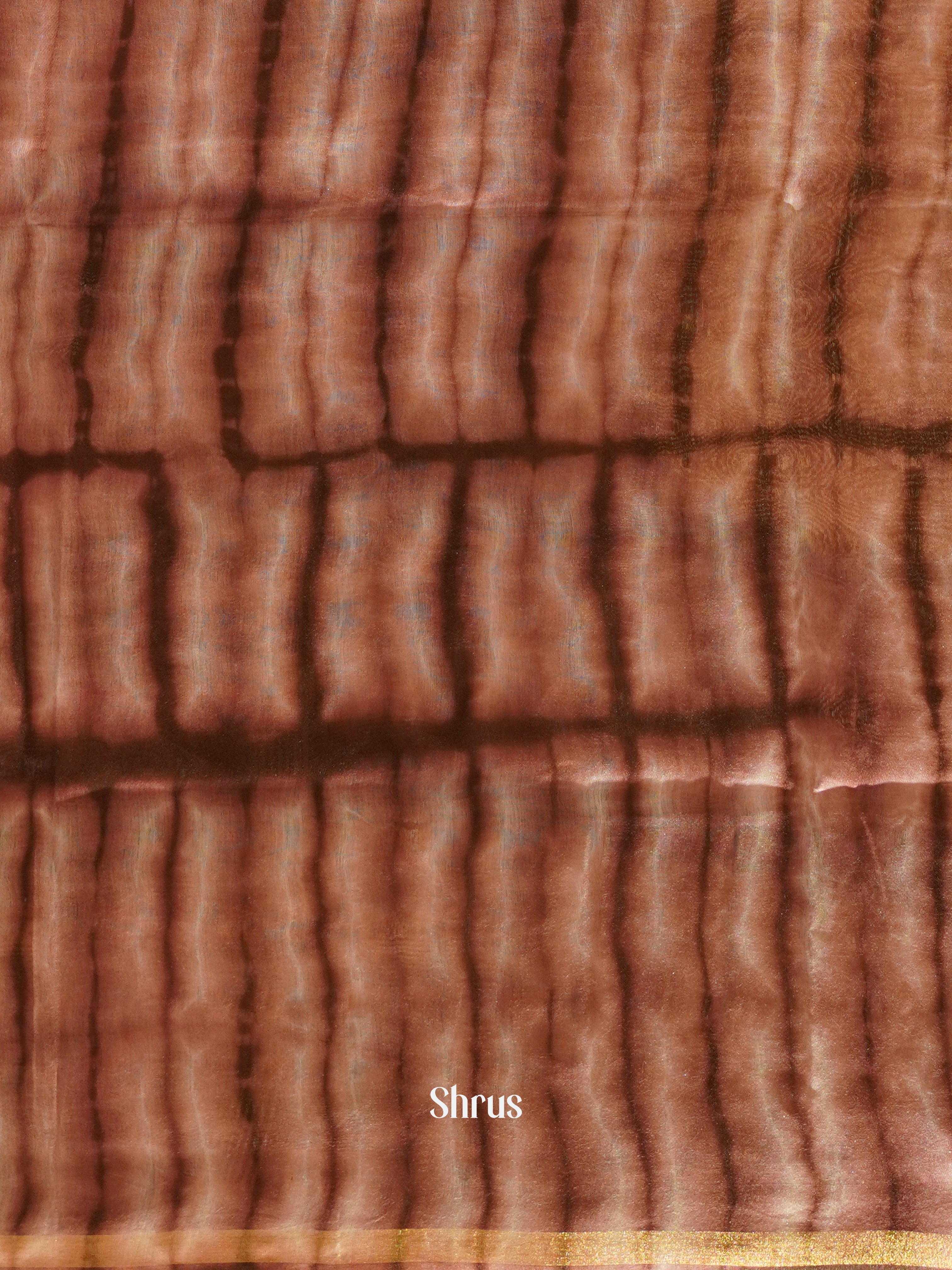 Pink & Brown - Shibori Saree - Shop on ShrusEternity.com