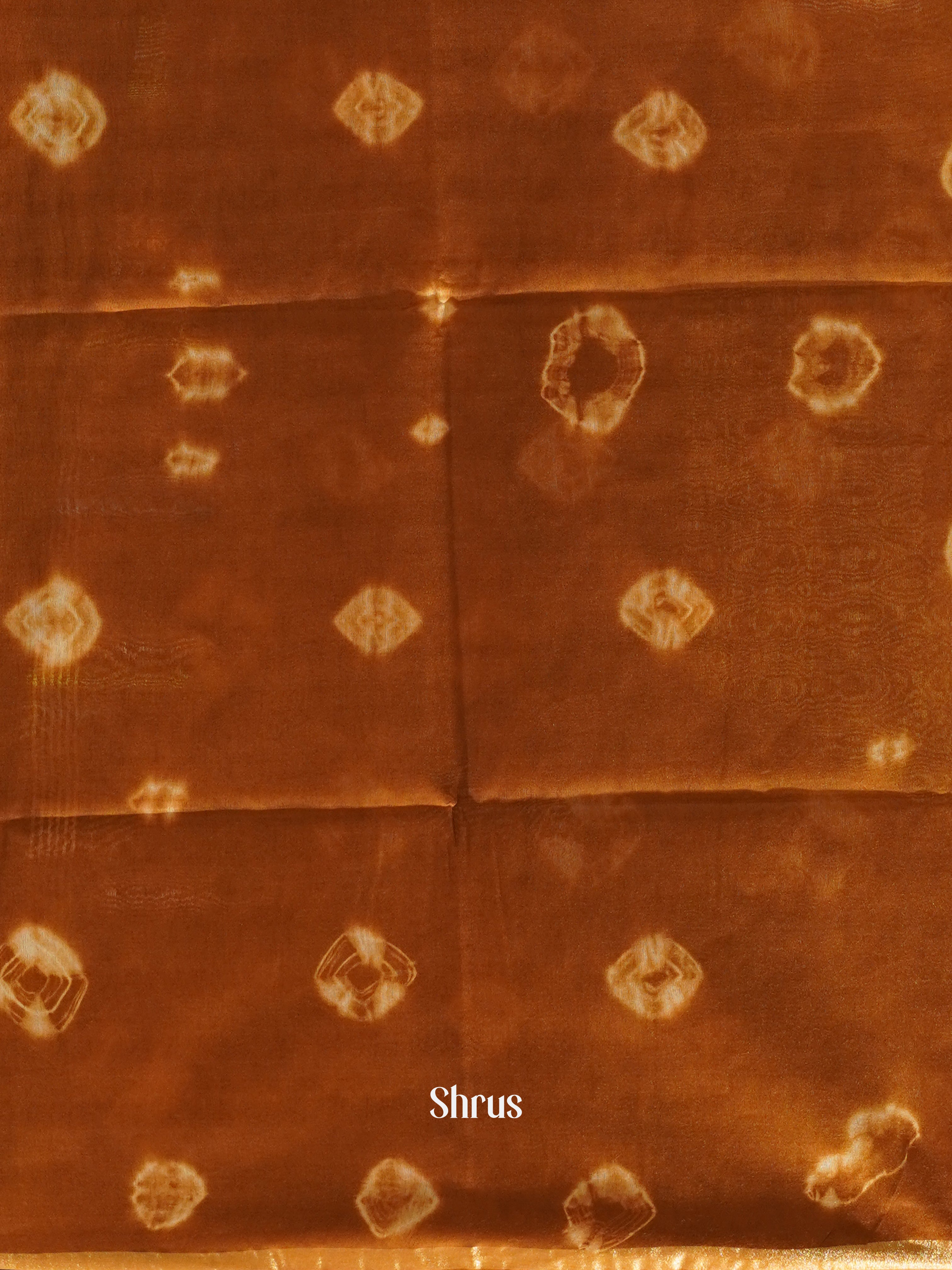 Grey & Brown - Shibori Saree - Shop on ShrusEternity.com