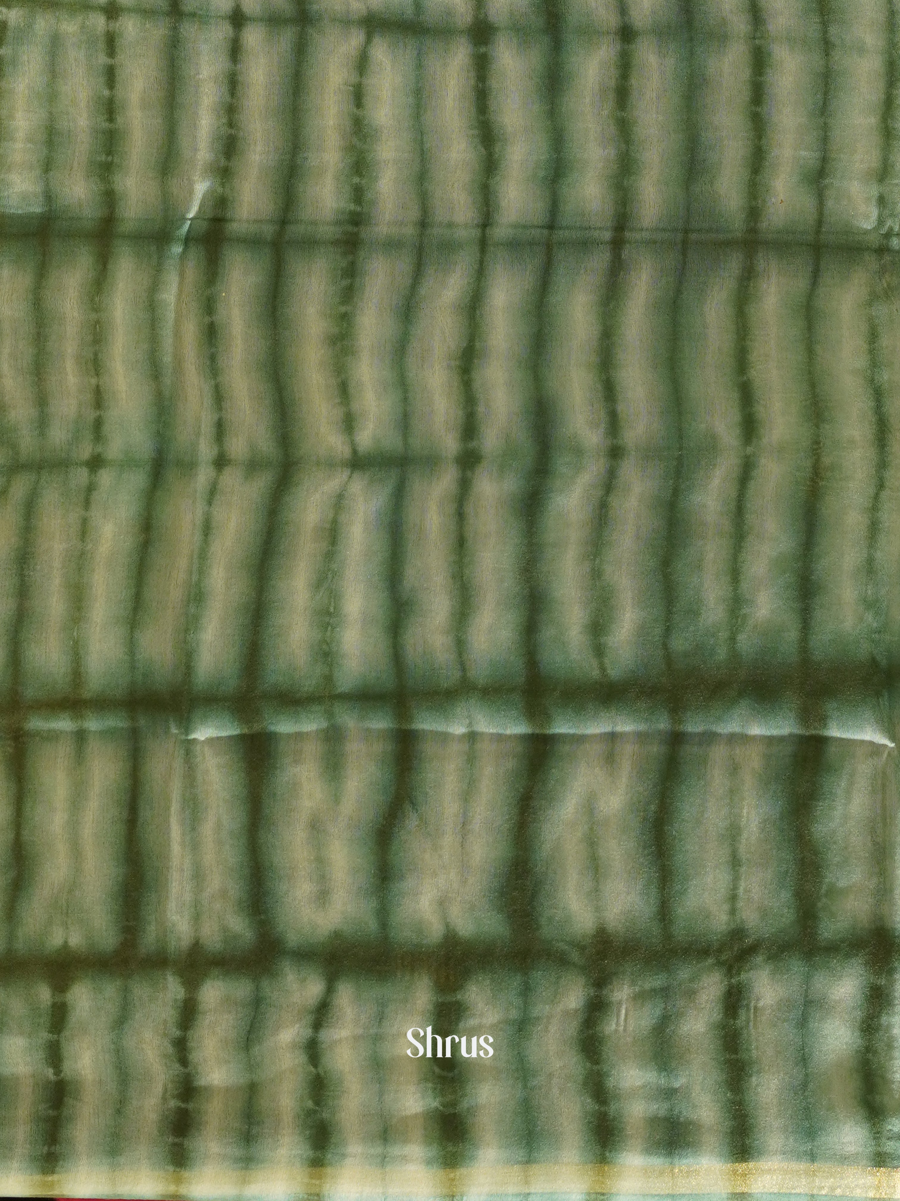 Green & Orange - Shibori Saree - Shop on ShrusEternity.com