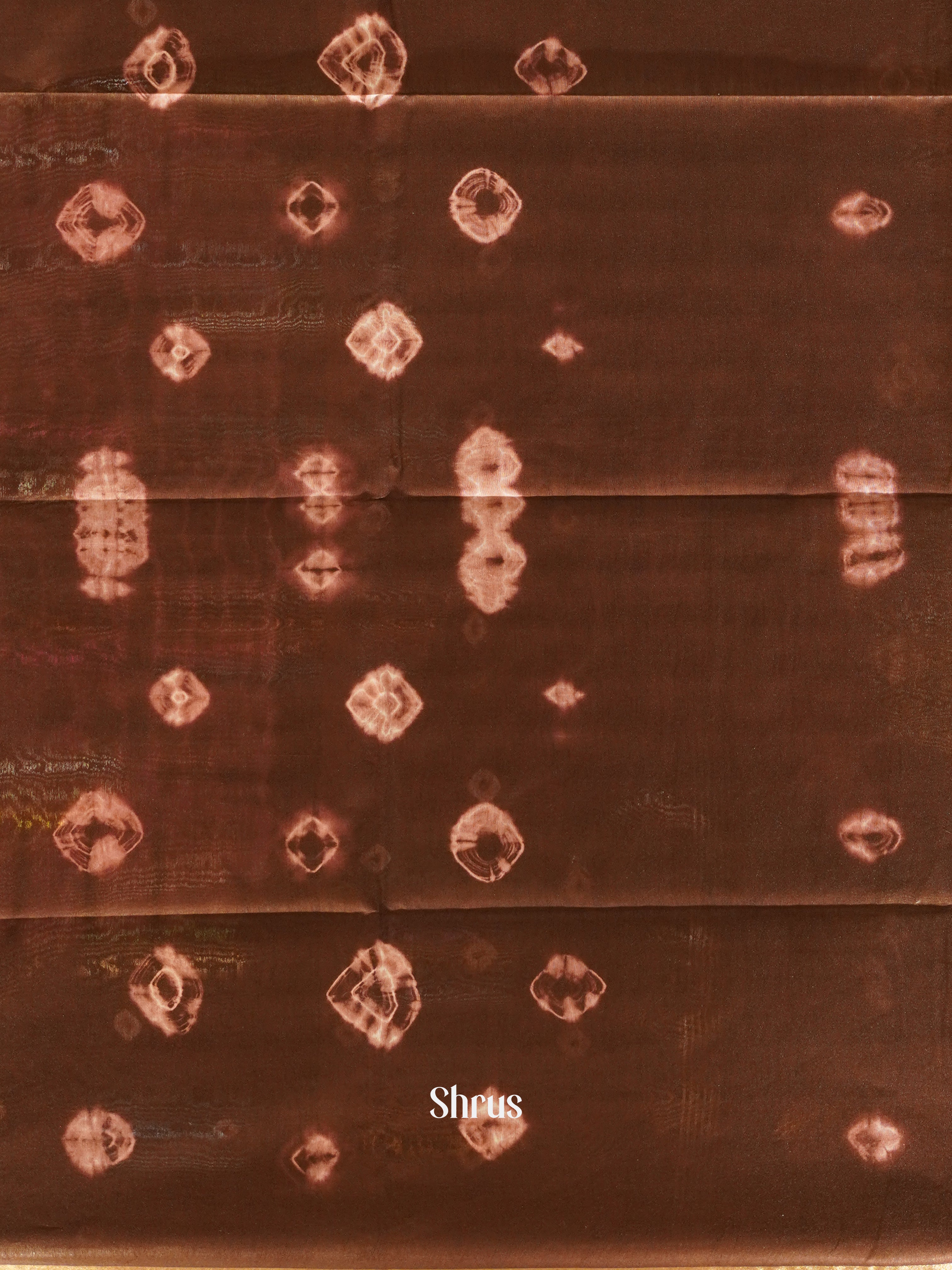 Pink & Brown - Shibori Saree - Shop on ShrusEternity.com