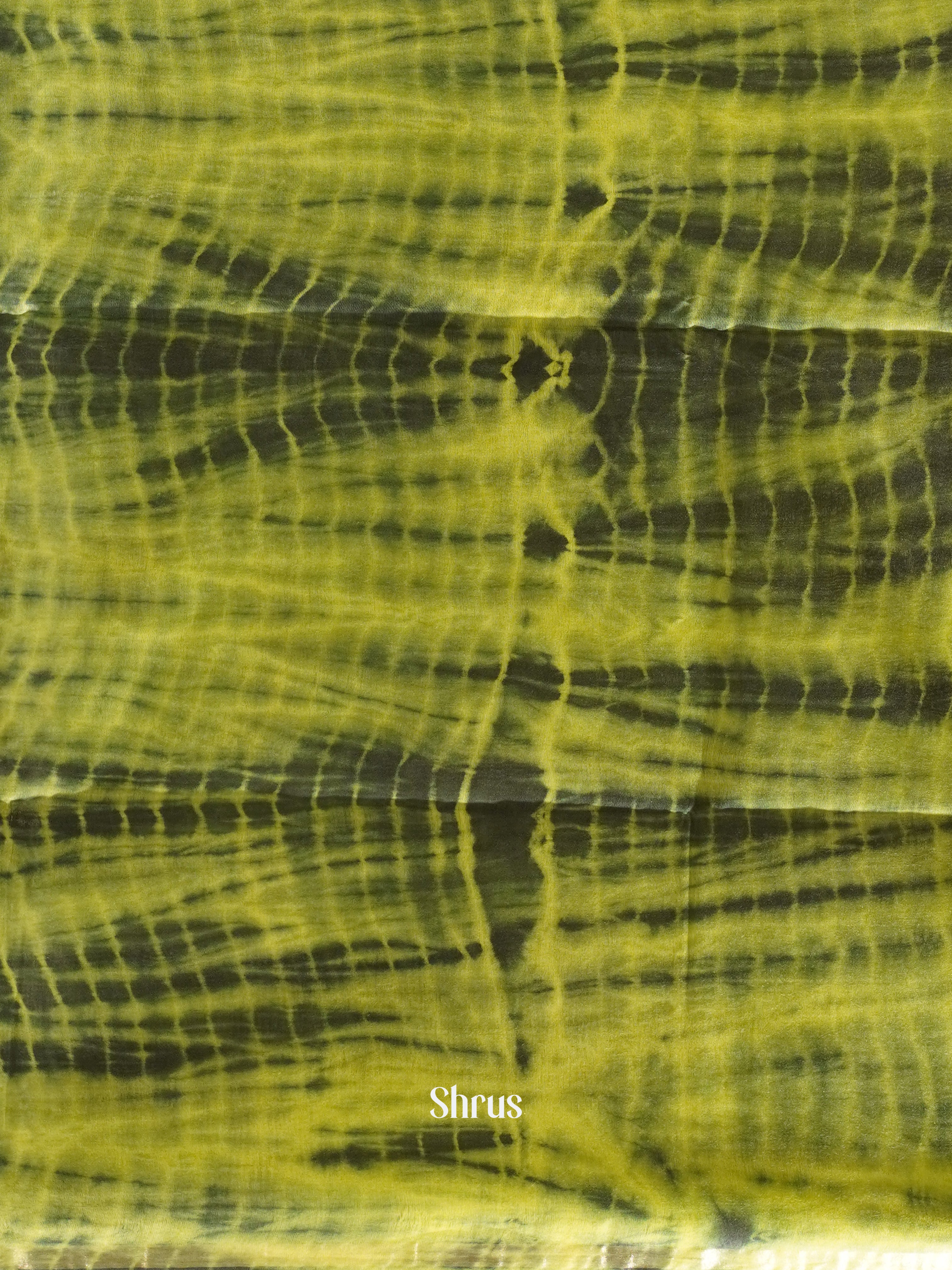 Green & Yellow - Shibori Saree - Shop on ShrusEternity.com