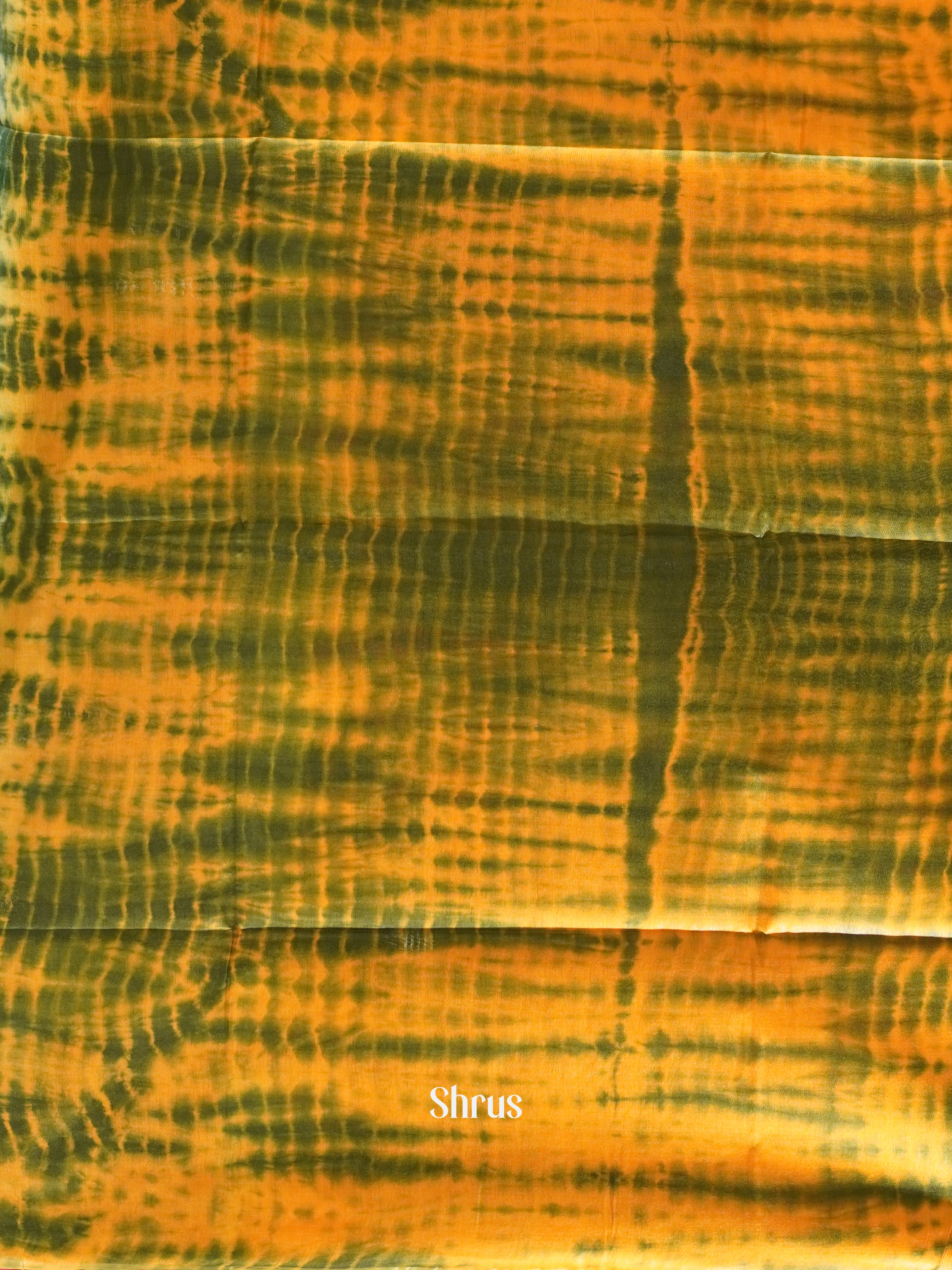 Green & Orange - Shibori Saree - Shop on ShrusEternity.com