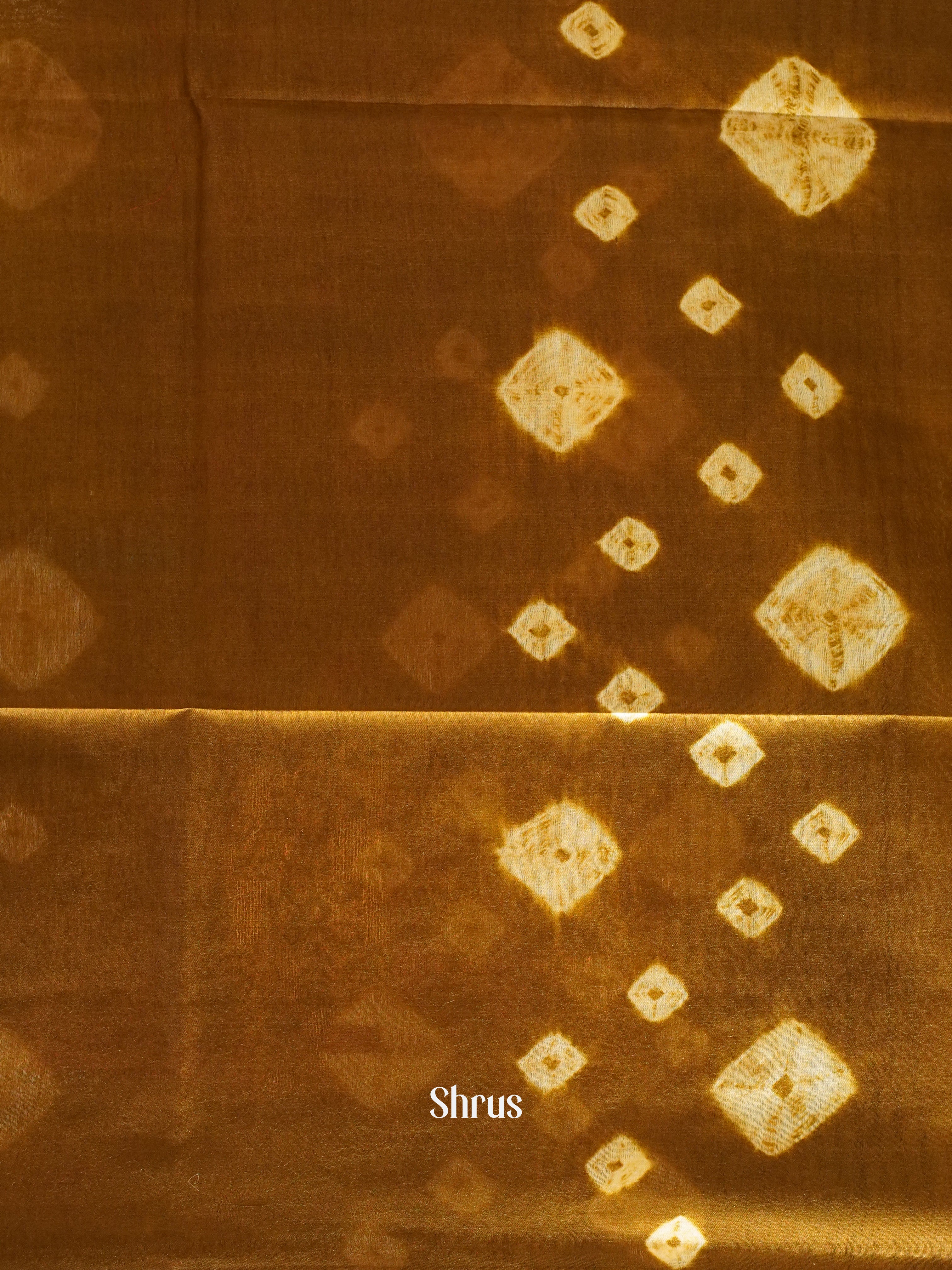 Blue & Brown - Shibori Saree - Shop on ShrusEternity.com
