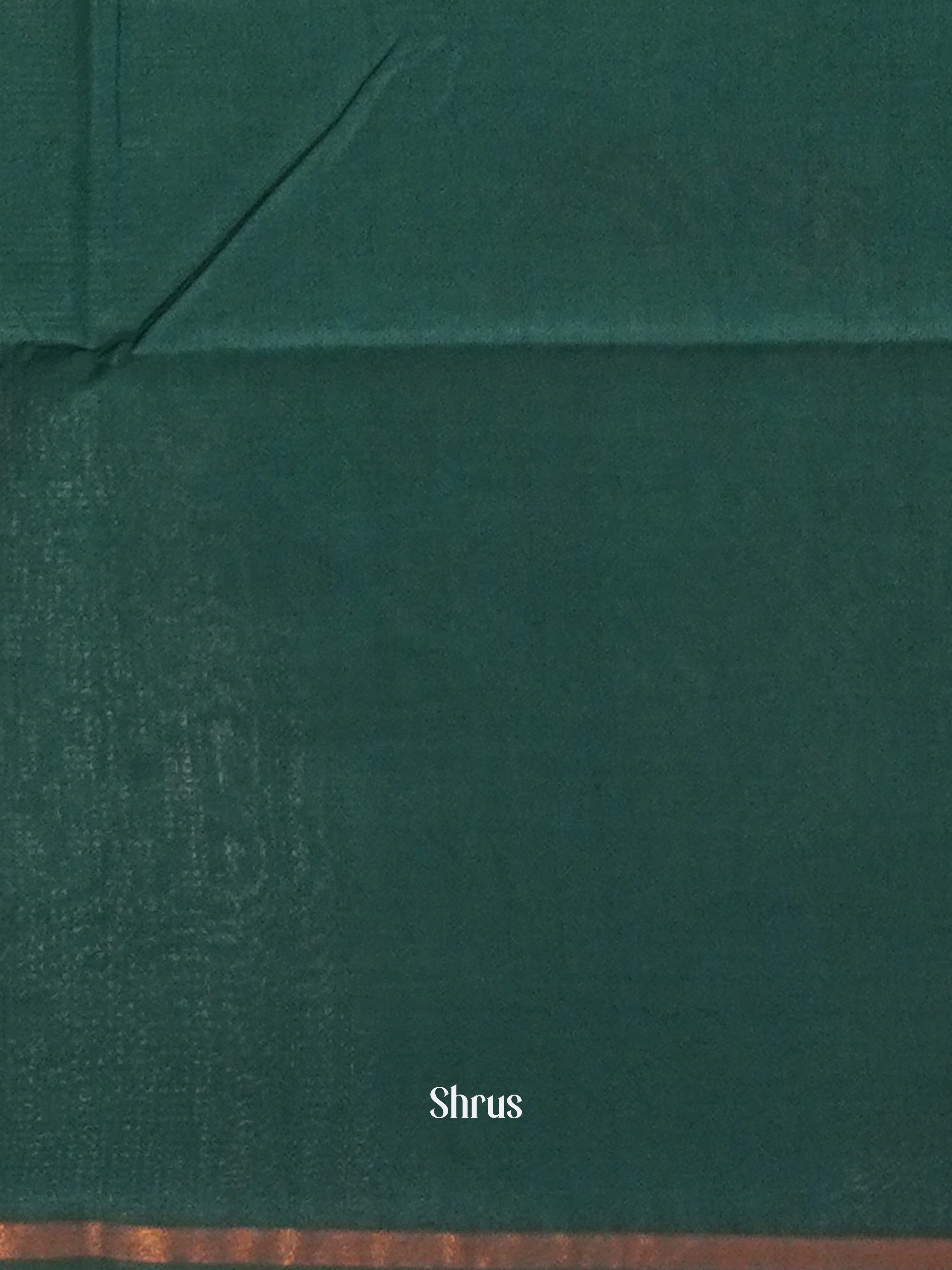 Green(Single Tone)- Semi Tussar Saree - Shop on ShrusEternity.com