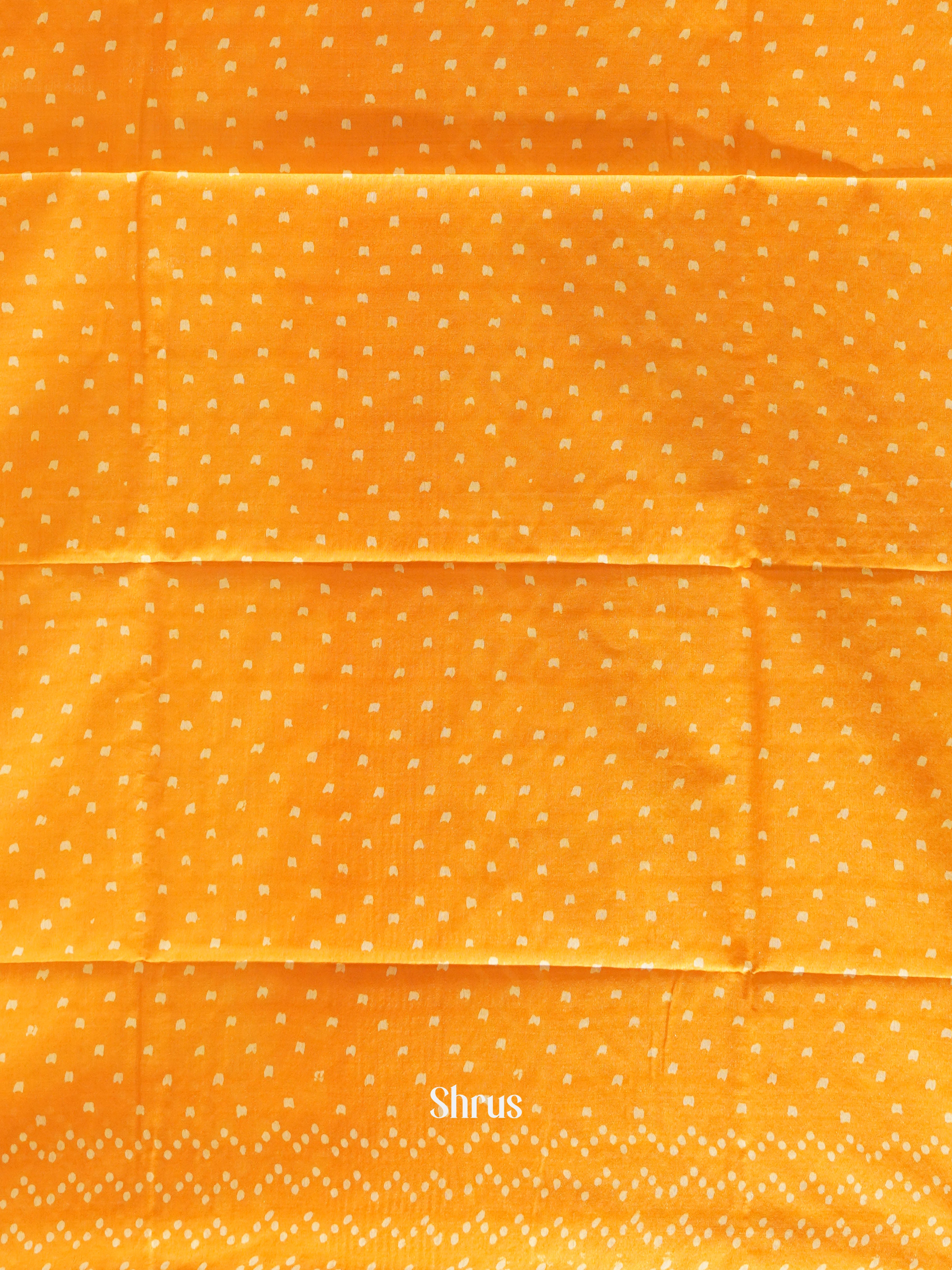 Orange - Semi Tussar Saree - Shop on ShrusEternity.com