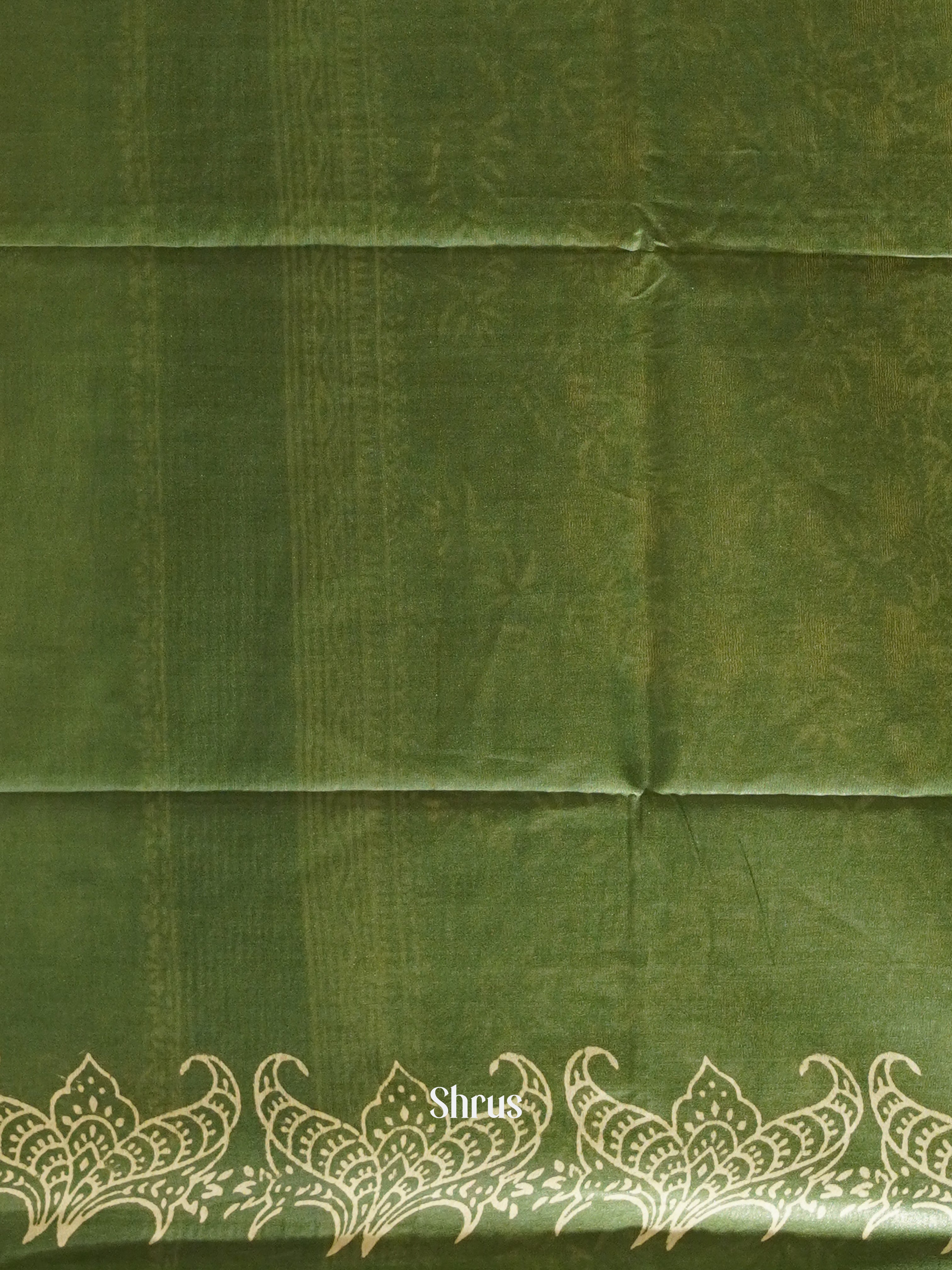 Grey & Green - Semi Tussar Saree - Shop on ShrusEternity.com