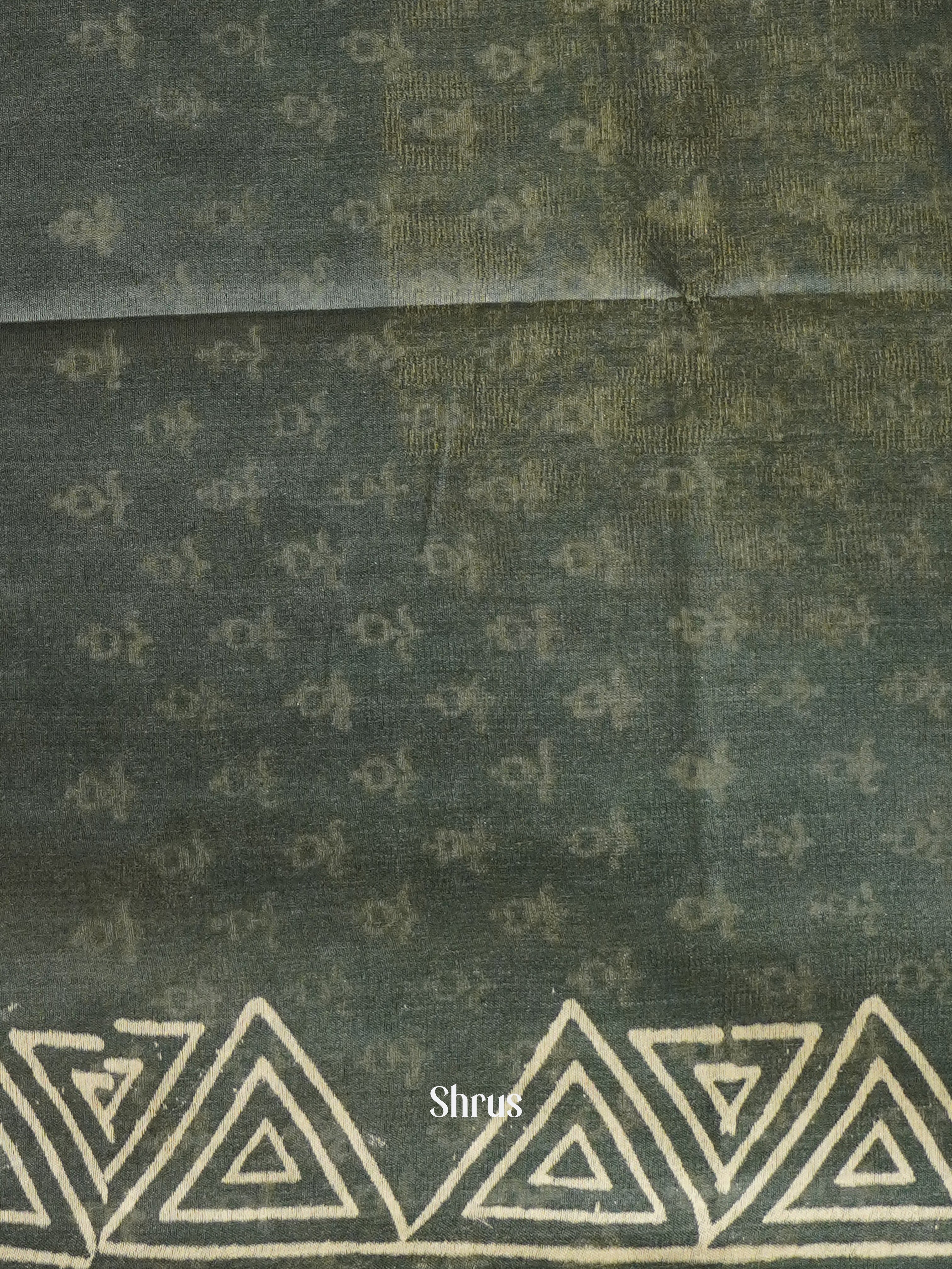 Light & Dark Grey - Semi Tussar Saree - Shop on ShrusEternity.com