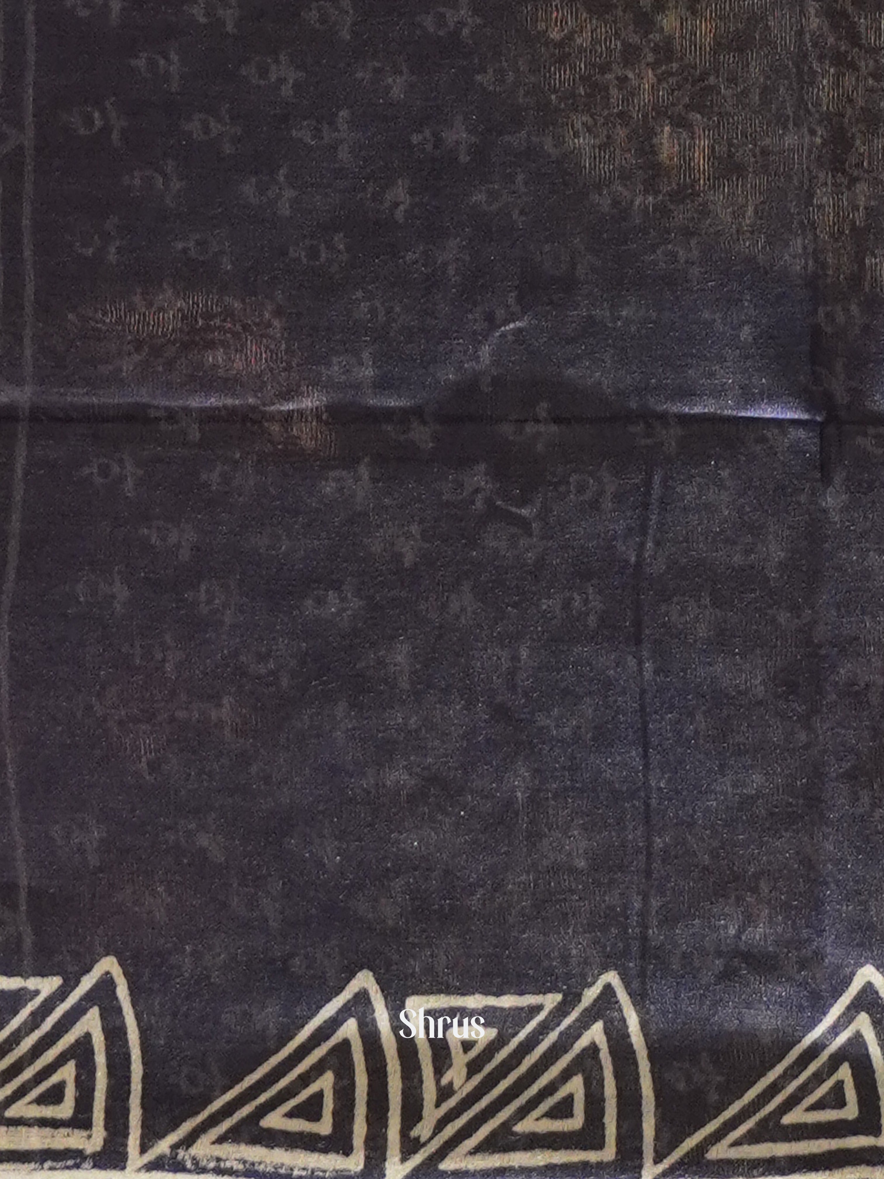 Grey - Semi Tussar Saree - Shop on ShrusEternity.com