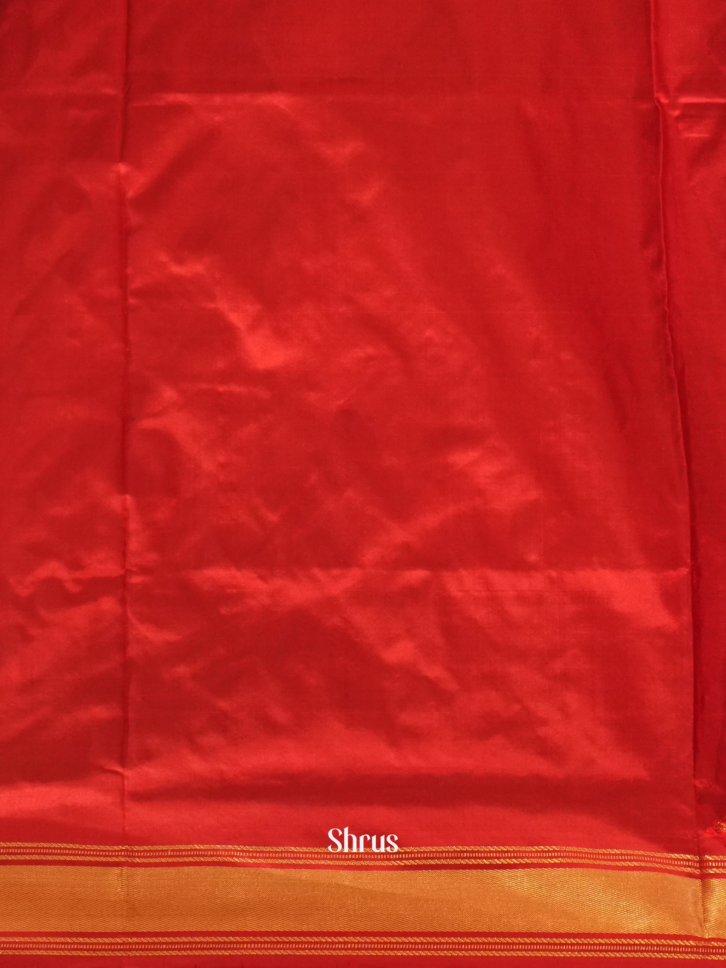 Red & Cream - Ikkat Silk Saree - Shop on ShrusEternity.com