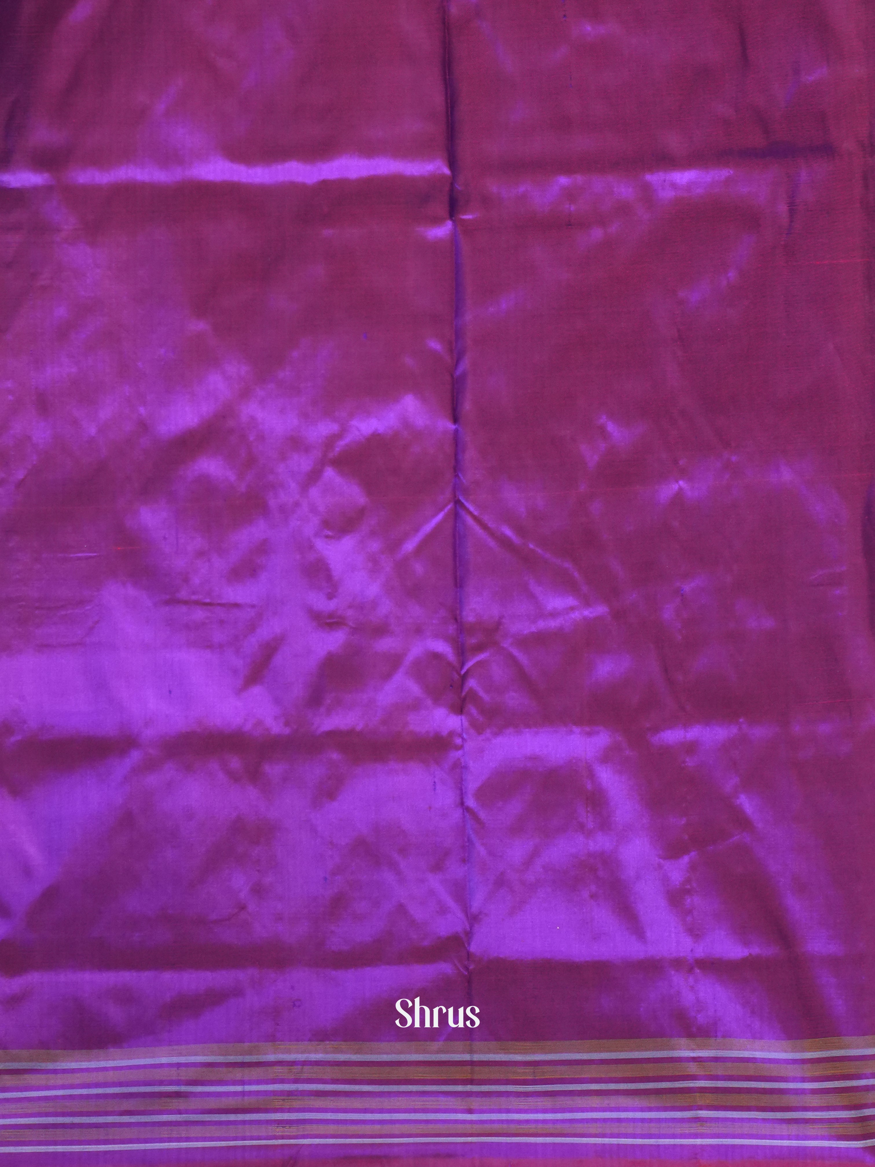 Purple(Single Tone) - Ikkat Silk Saree - Shop on ShrusEternity.com