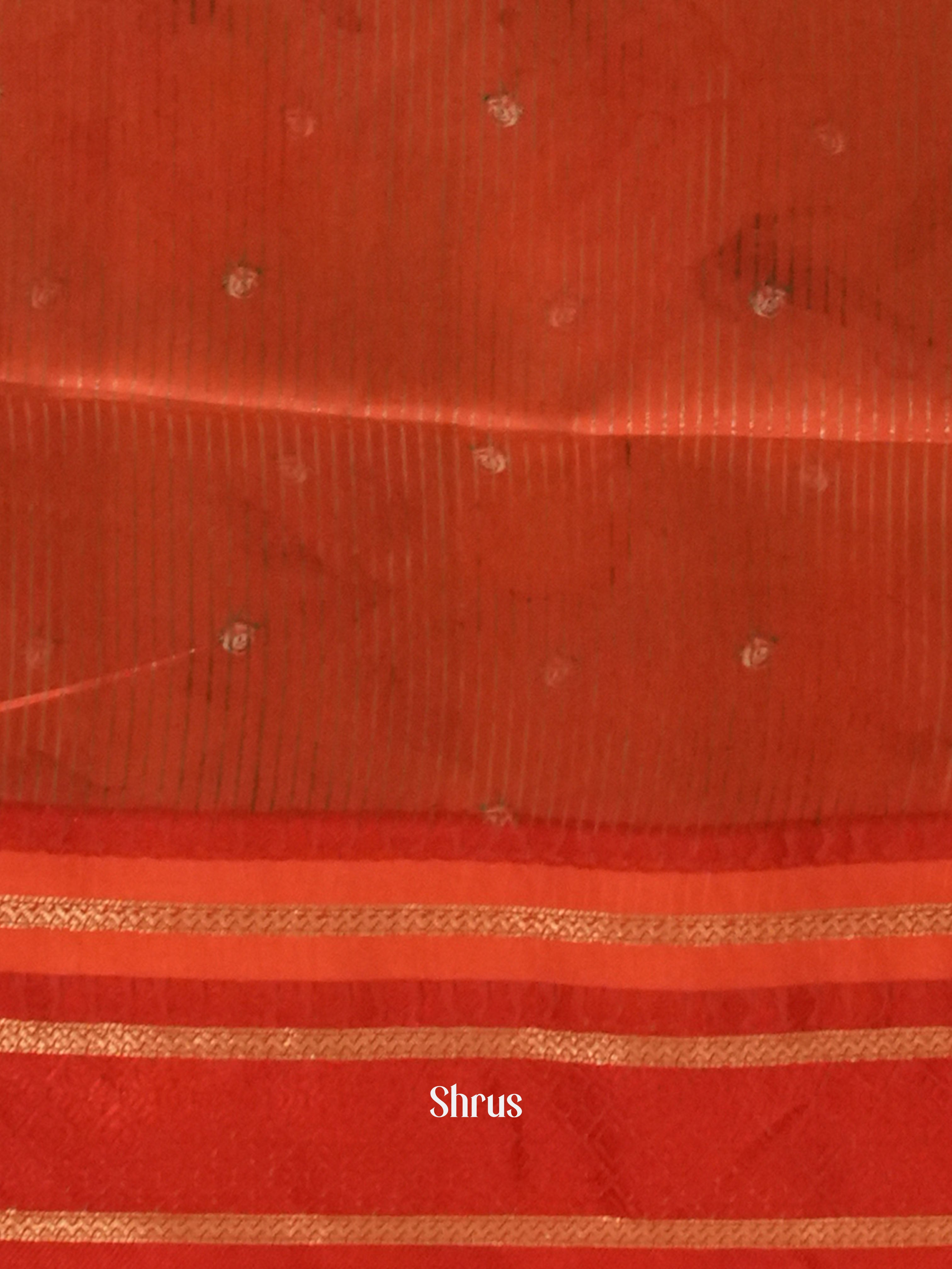 Green & Red -Semi Dupion Saree - Shop on ShrusEternity.com