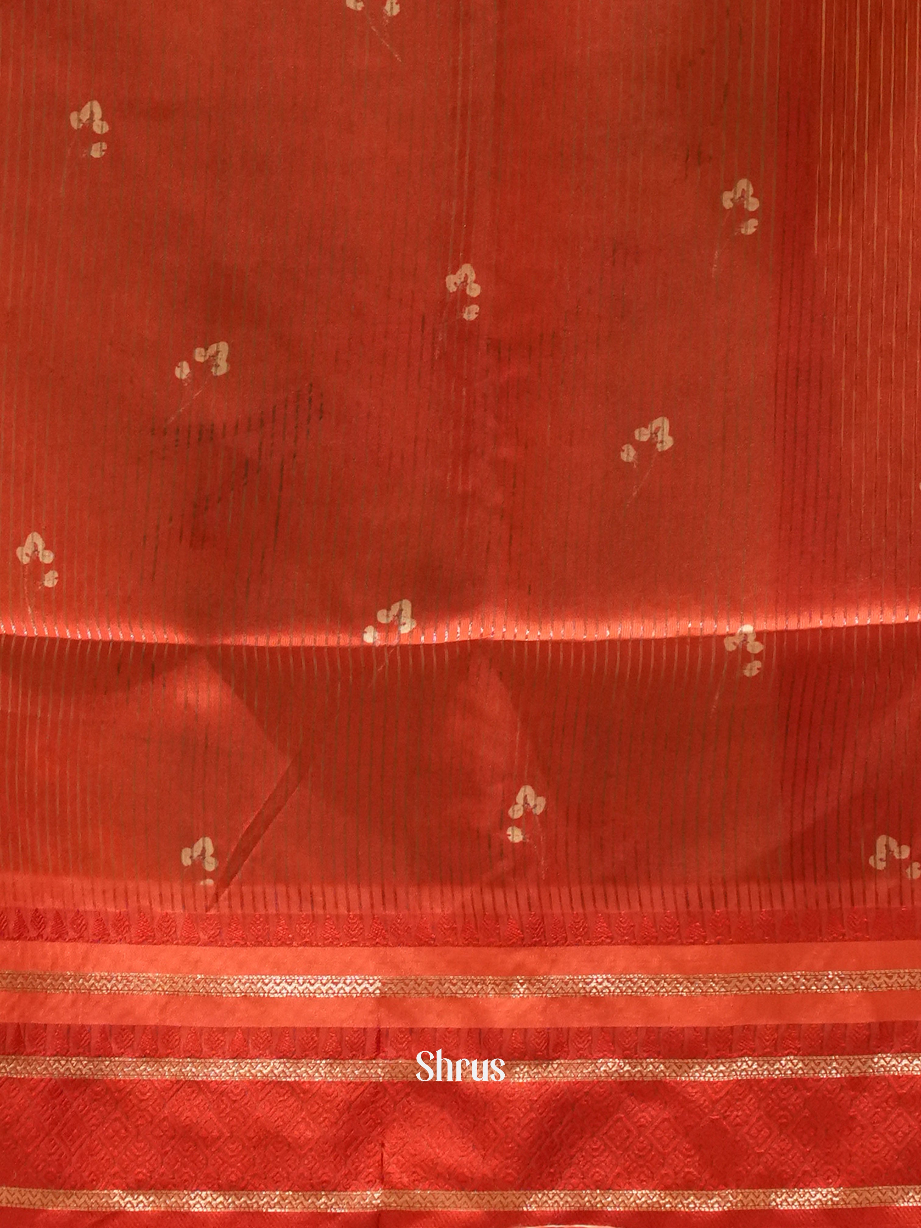 Elachi Green & Red -Semi Dupion Saree - Shop on ShrusEternity.com