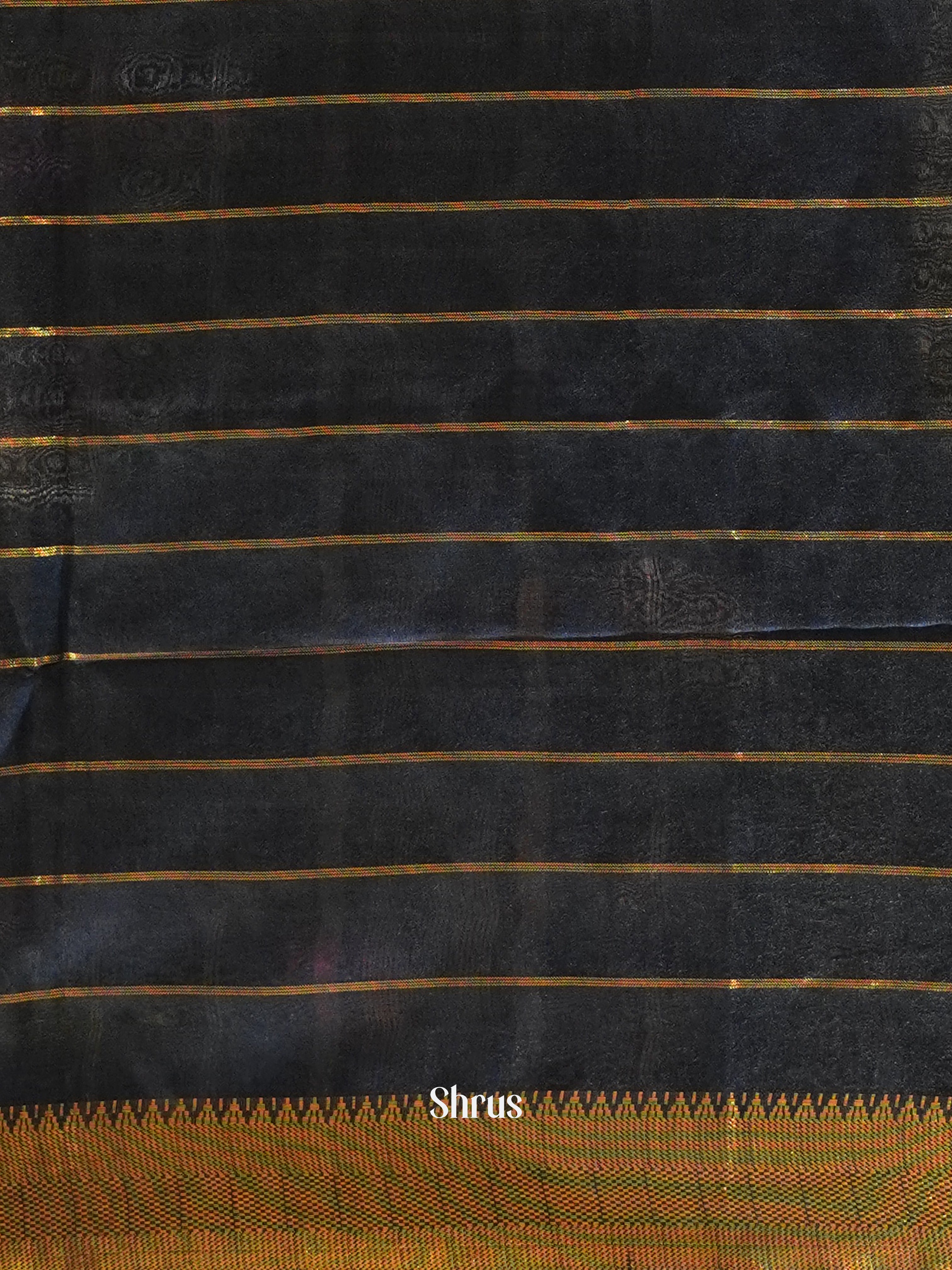 Blue(Single Tone) - Semi Tussar Saree - Shop on ShrusEternity.com