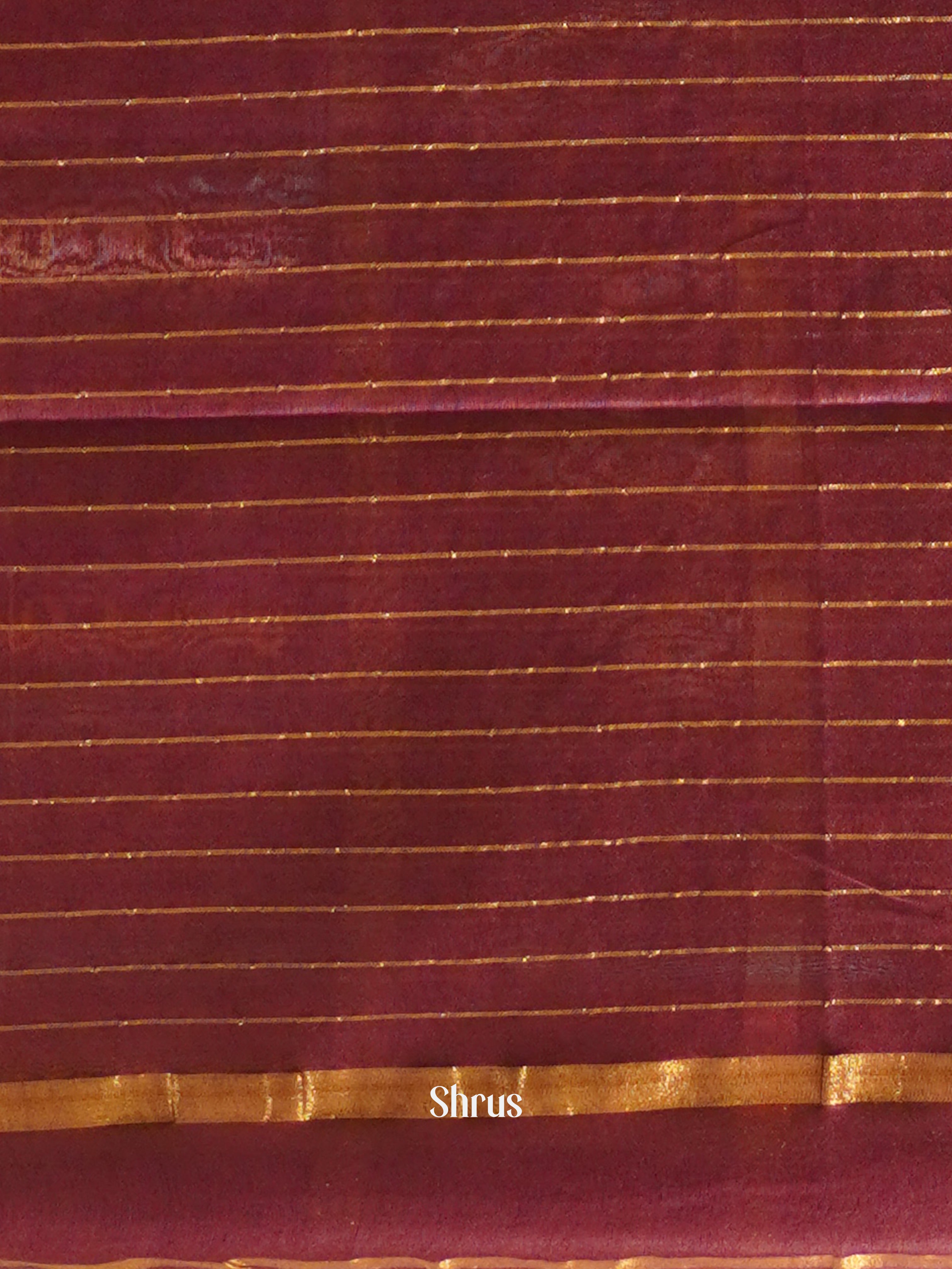 Maroon(Single Tone) - Semi Tussar Saree - Shop on ShrusEternity.com