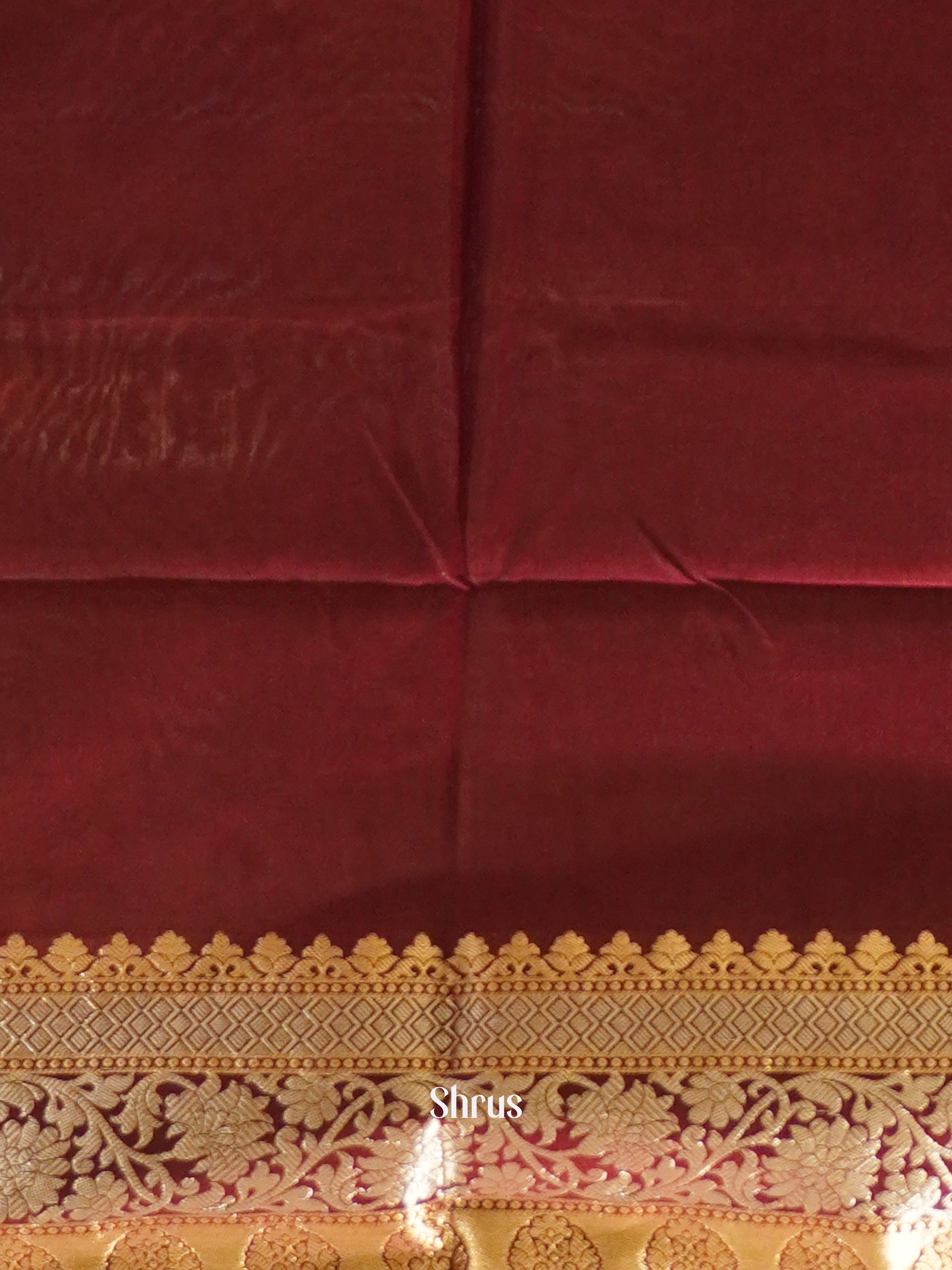 Wine(Single Tone) - Semi Tussar Saree - Shop on ShrusEternity.com