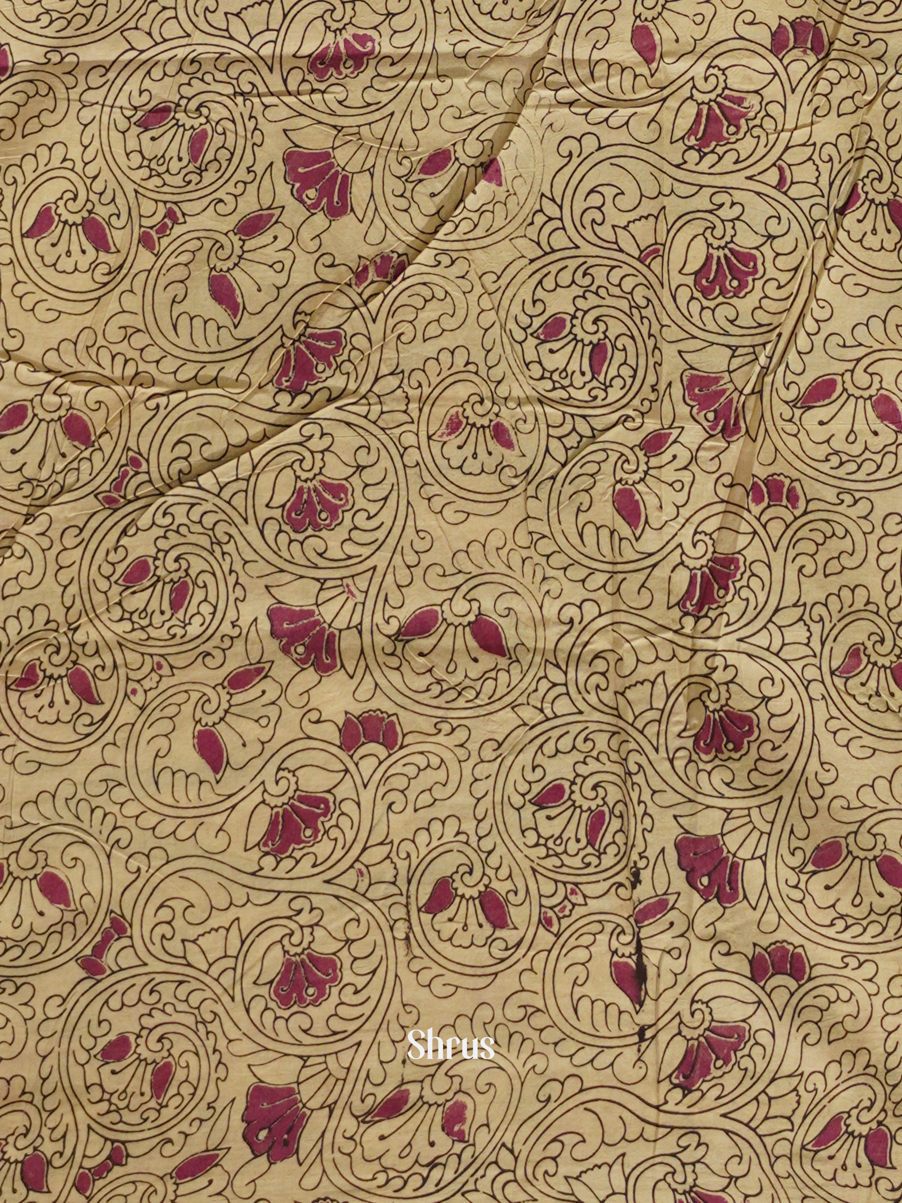 CES04093 - Kalamkari cotton Saree - Shop on ShrusEternity.com