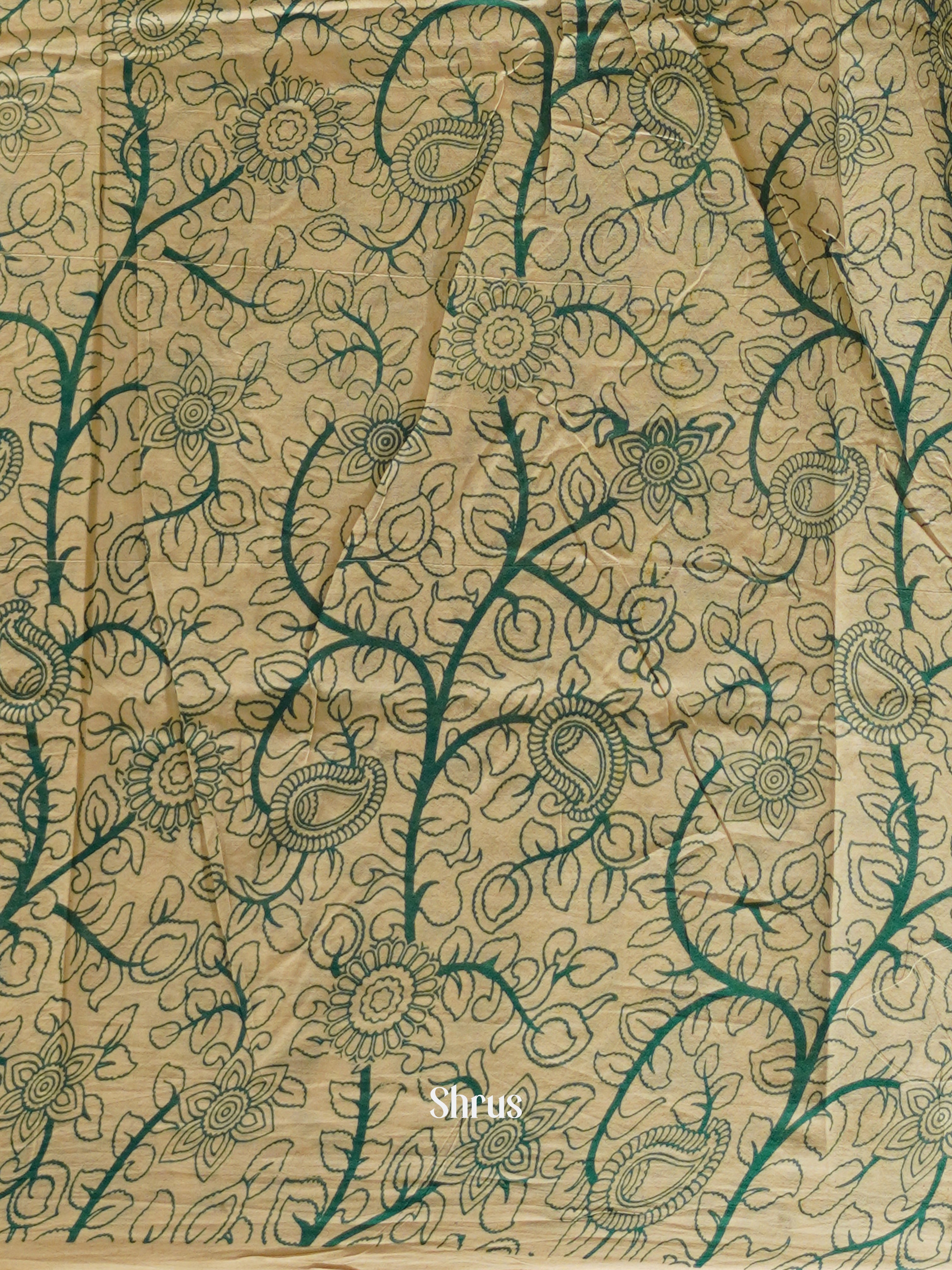 CES04097 - Kalamkari cotton Saree - Shop on ShrusEternity.com