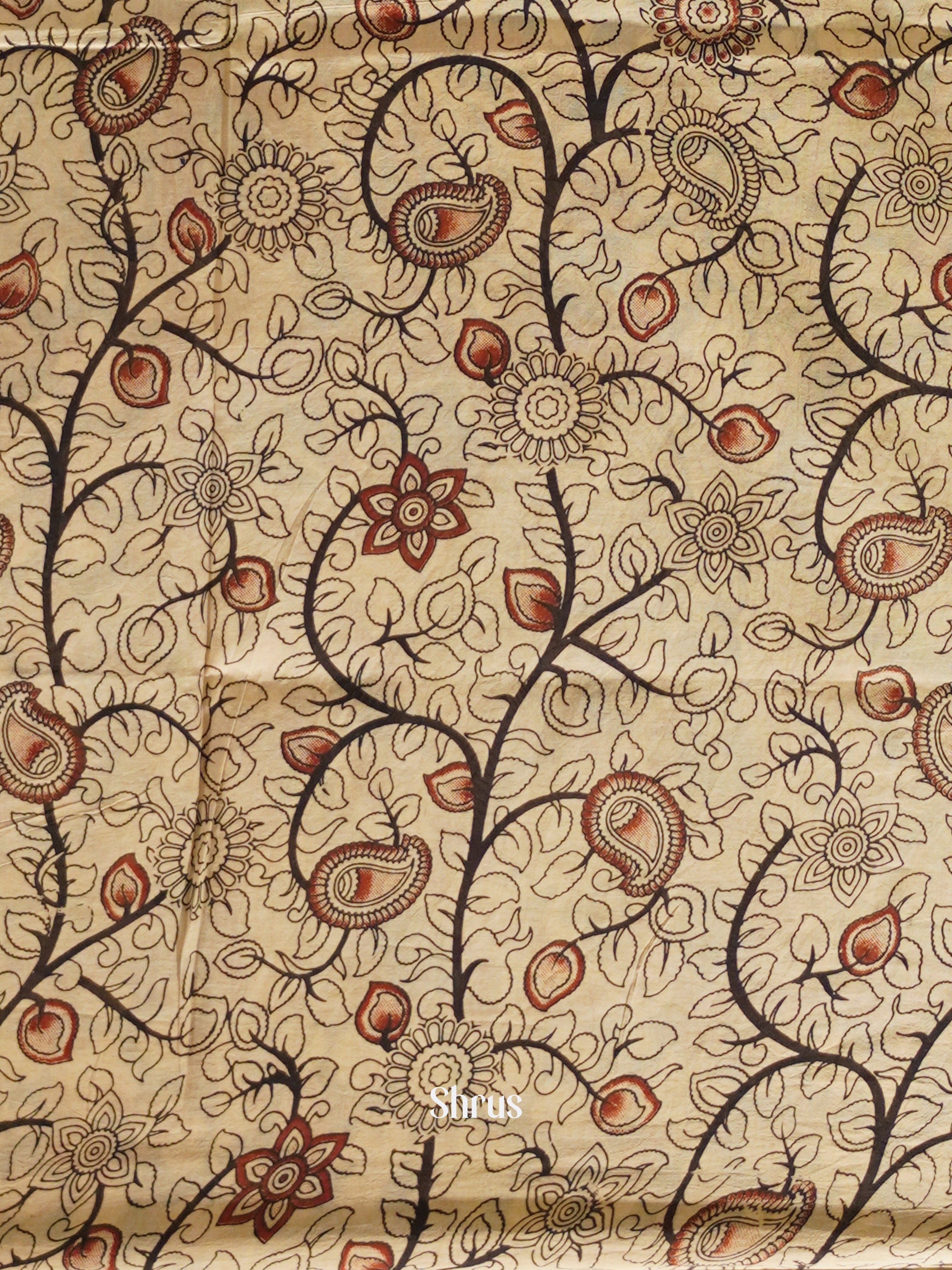 CES04114 - Kalamkari cotton Saree - Shop on ShrusEternity.com