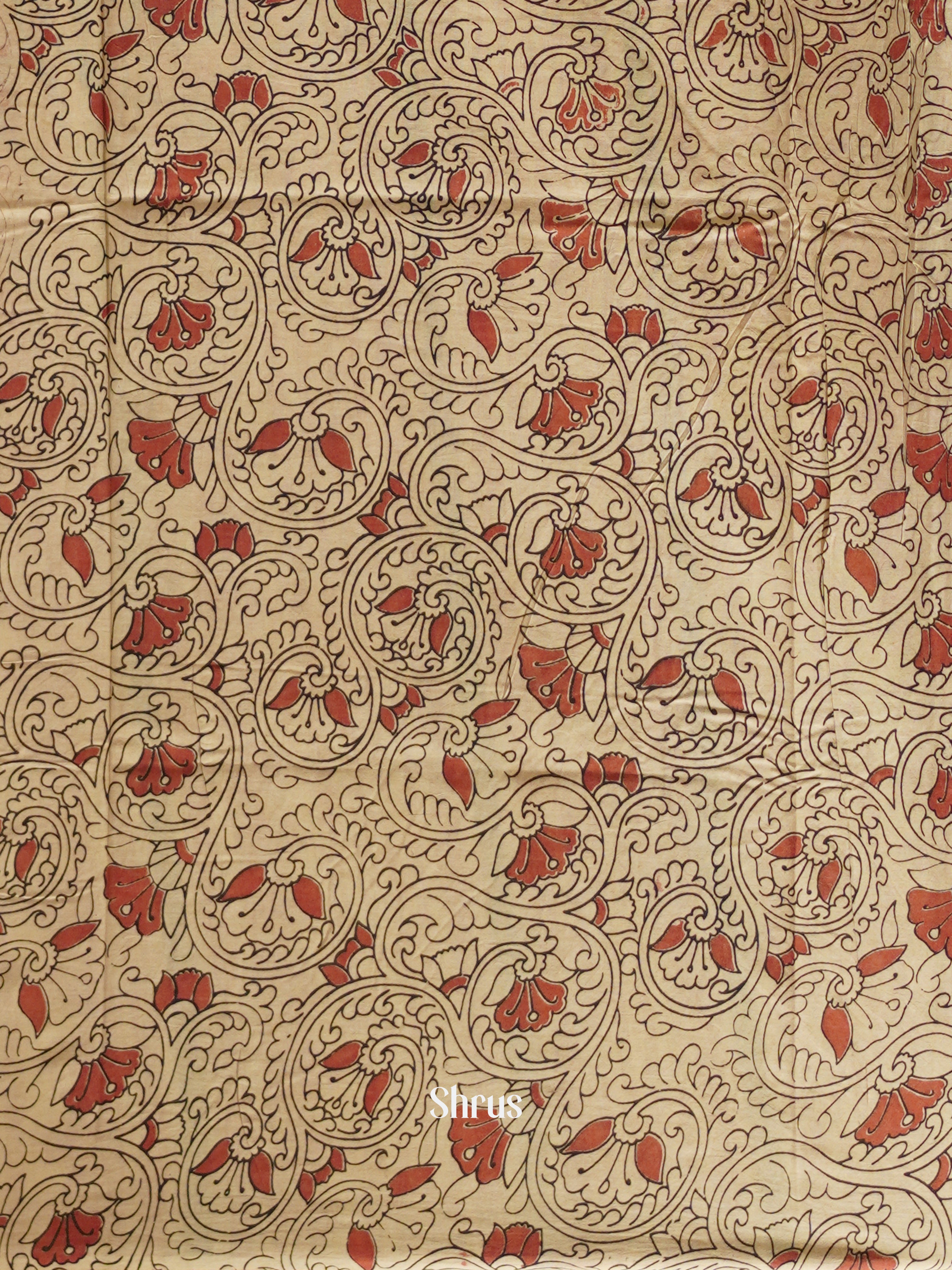 CES04127 - Kalamkari cotton Saree - Shop on ShrusEternity.com