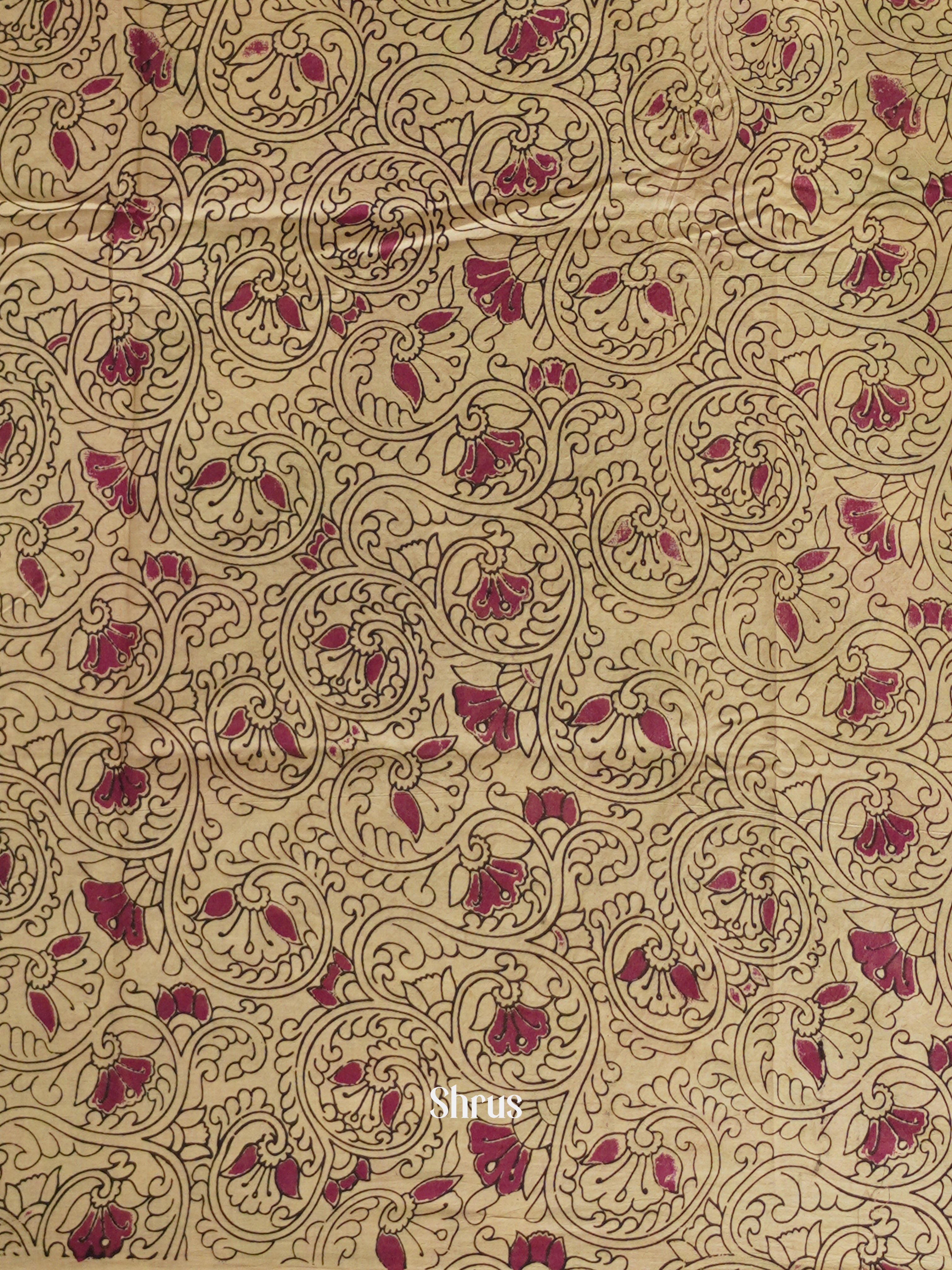 CES04145 - Kalamkari cotton Saree - Shop on ShrusEternity.com