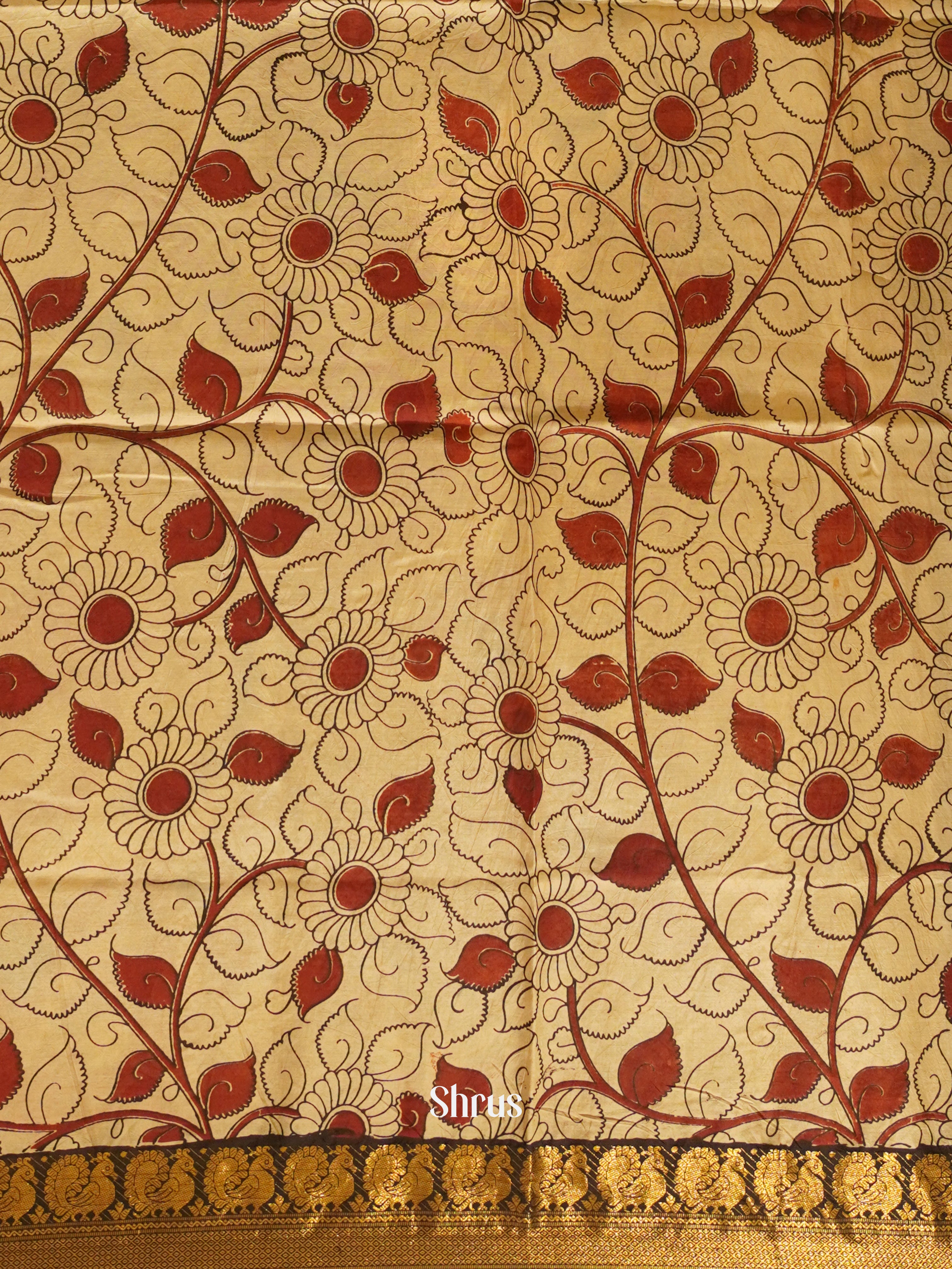 Black & Beige - Chennur-kalamkari - Shop on ShrusEternity.com