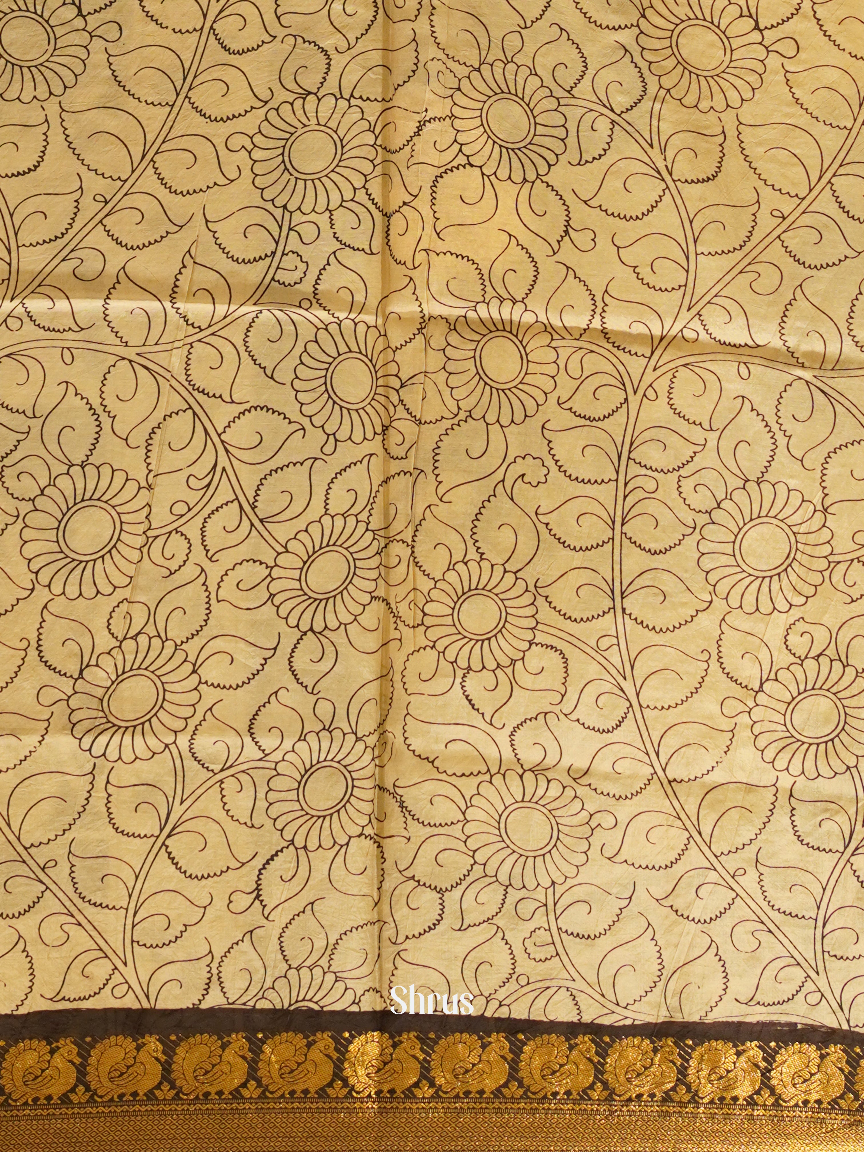 Black & Beige - Chennur-kalamkari - Shop on ShrusEternity.com