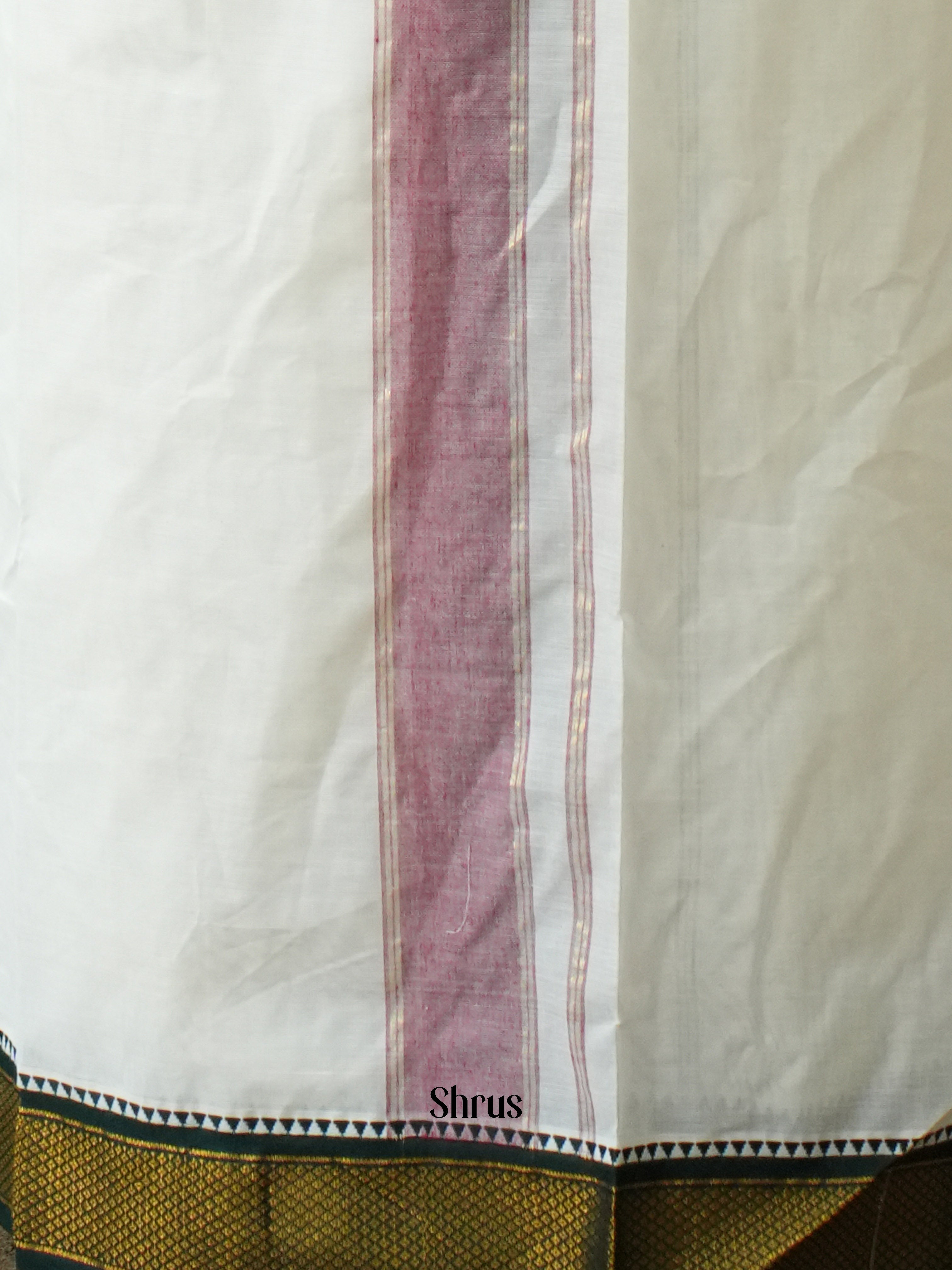 Cream & Green - Dhoti - Shop on ShrusEternity.com