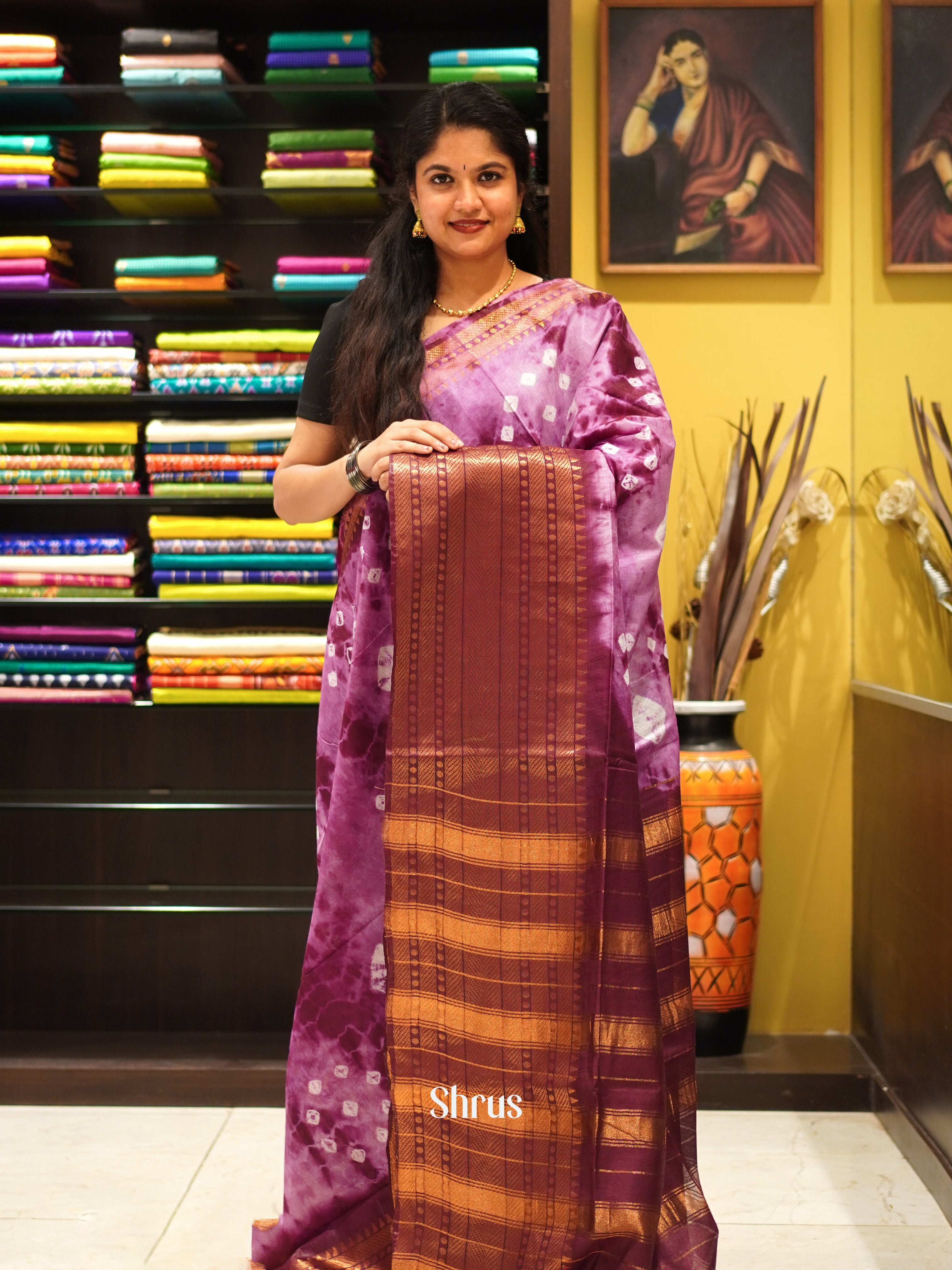 CES04310 - Shibori Saree - Shop on ShrusEternity.com