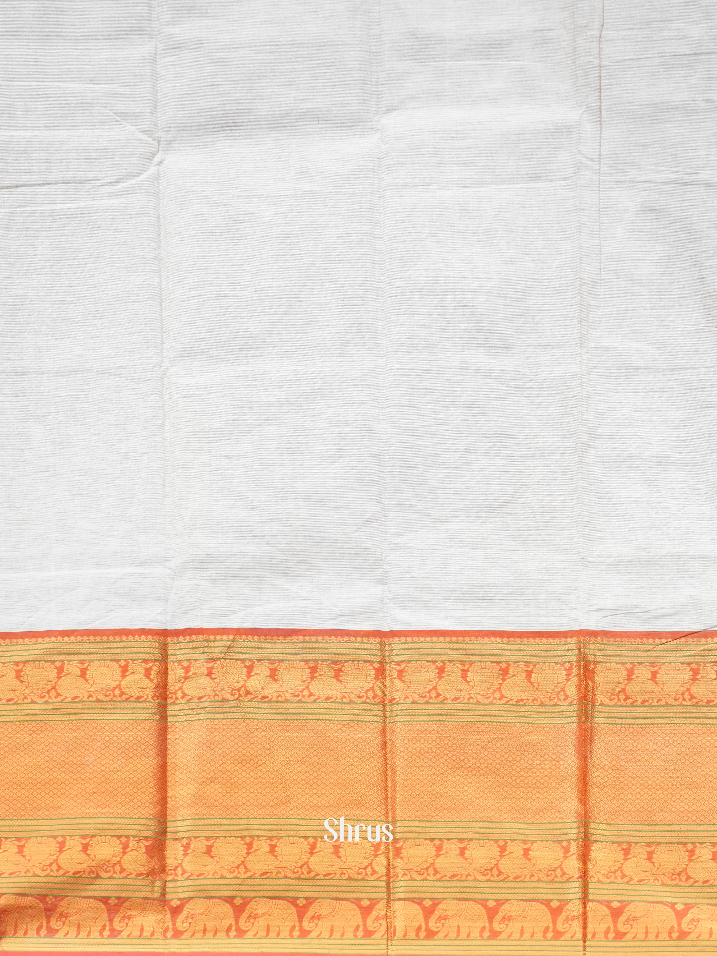Cream & Red - Narayanpet Cotton - Shop on ShrusEternity.com