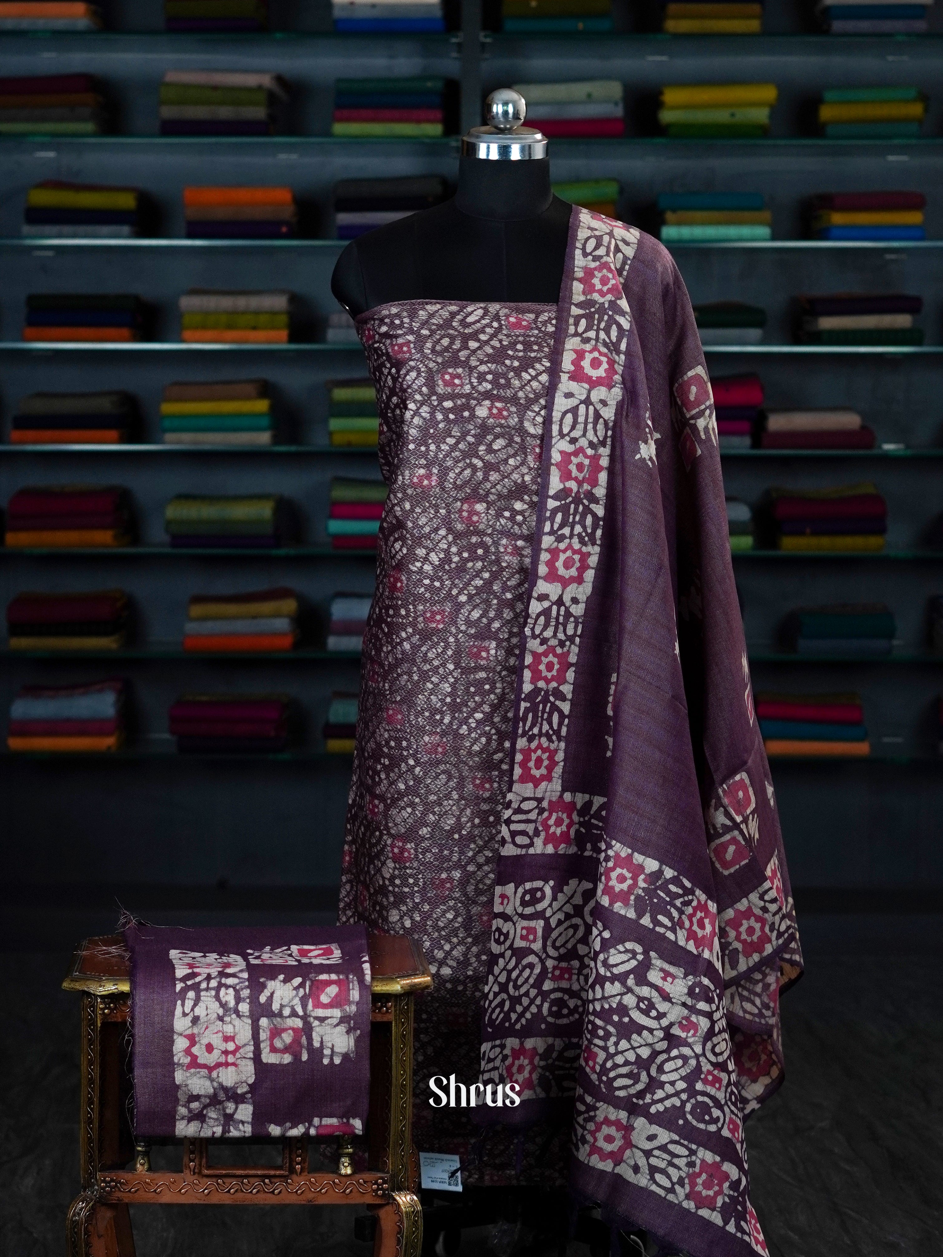 Purple - Bhatik salwar - Shop on ShrusEternity.com