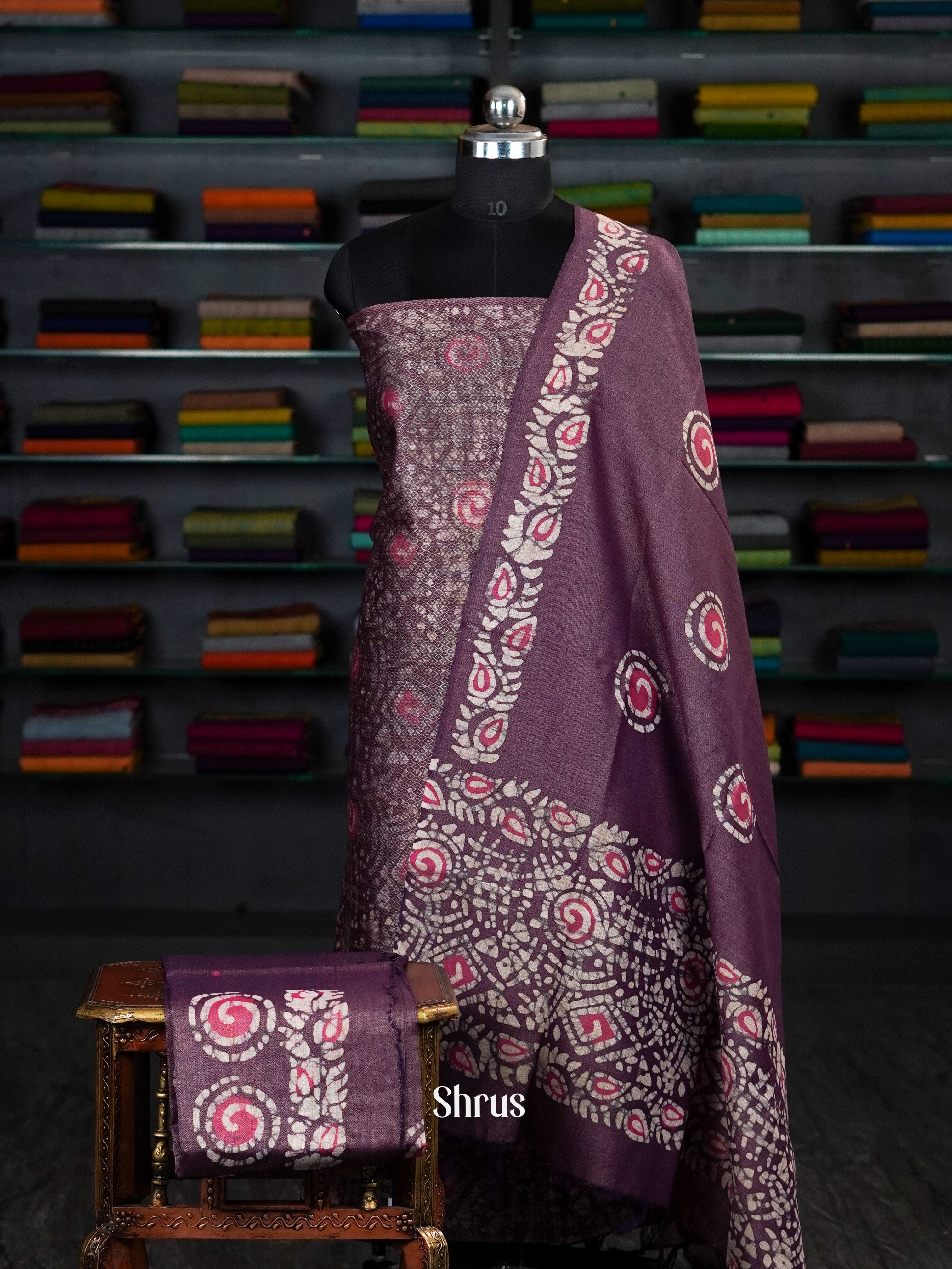 Purple - Bhatik salwar - Shop on ShrusEternity.com