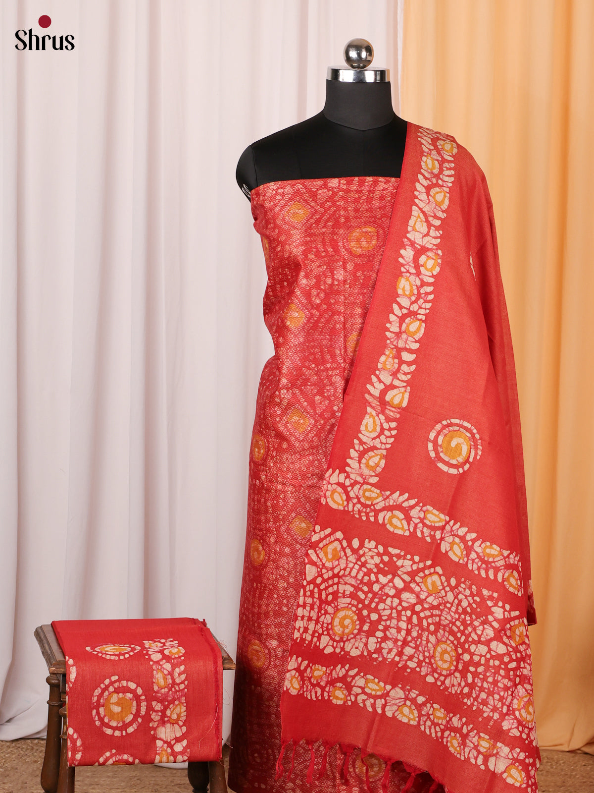 Red - Bhatik salwar - Shop on ShrusEternity.com