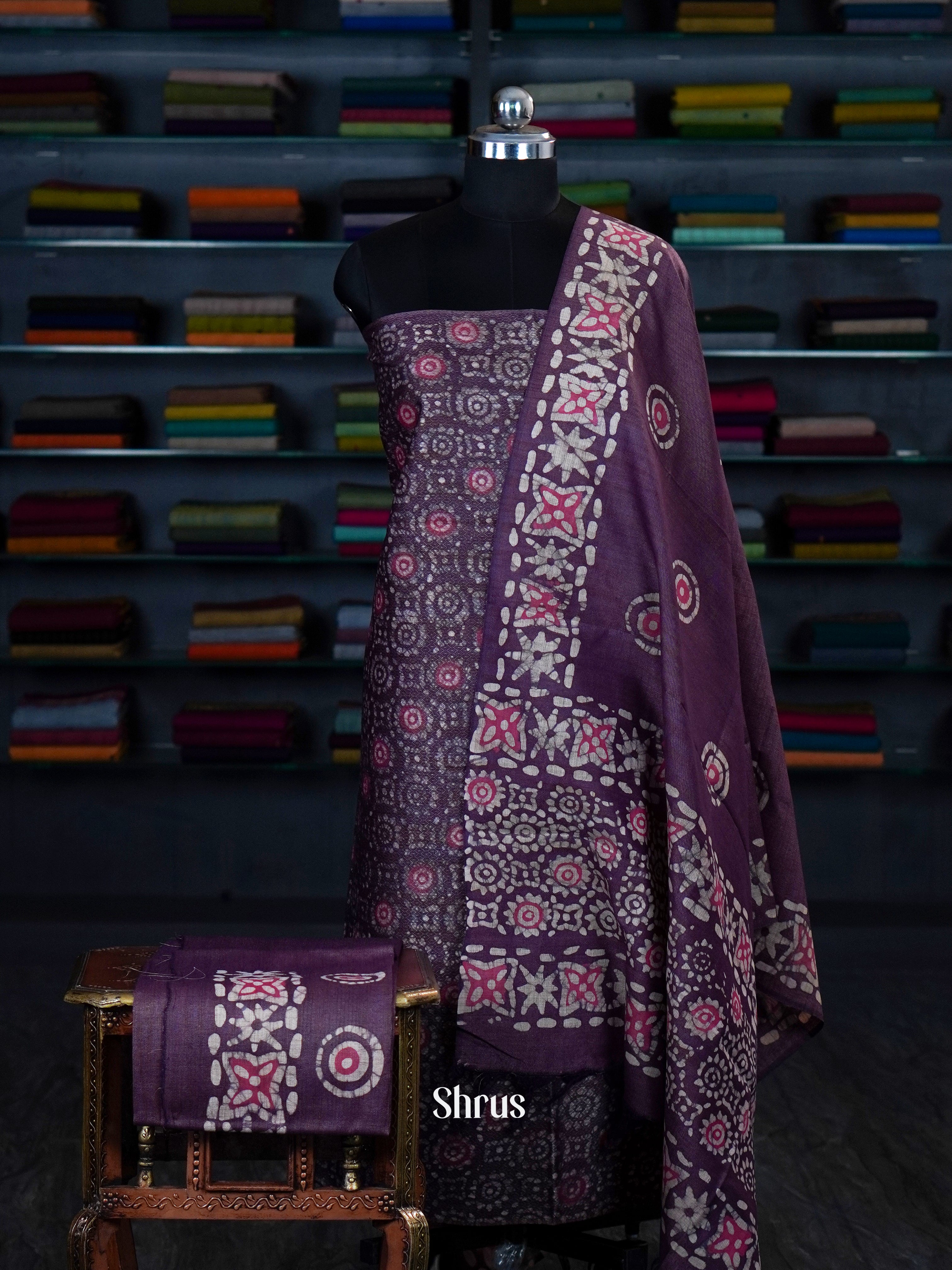 Purple - Bhatik salwar - Shop on ShrusEternity.com