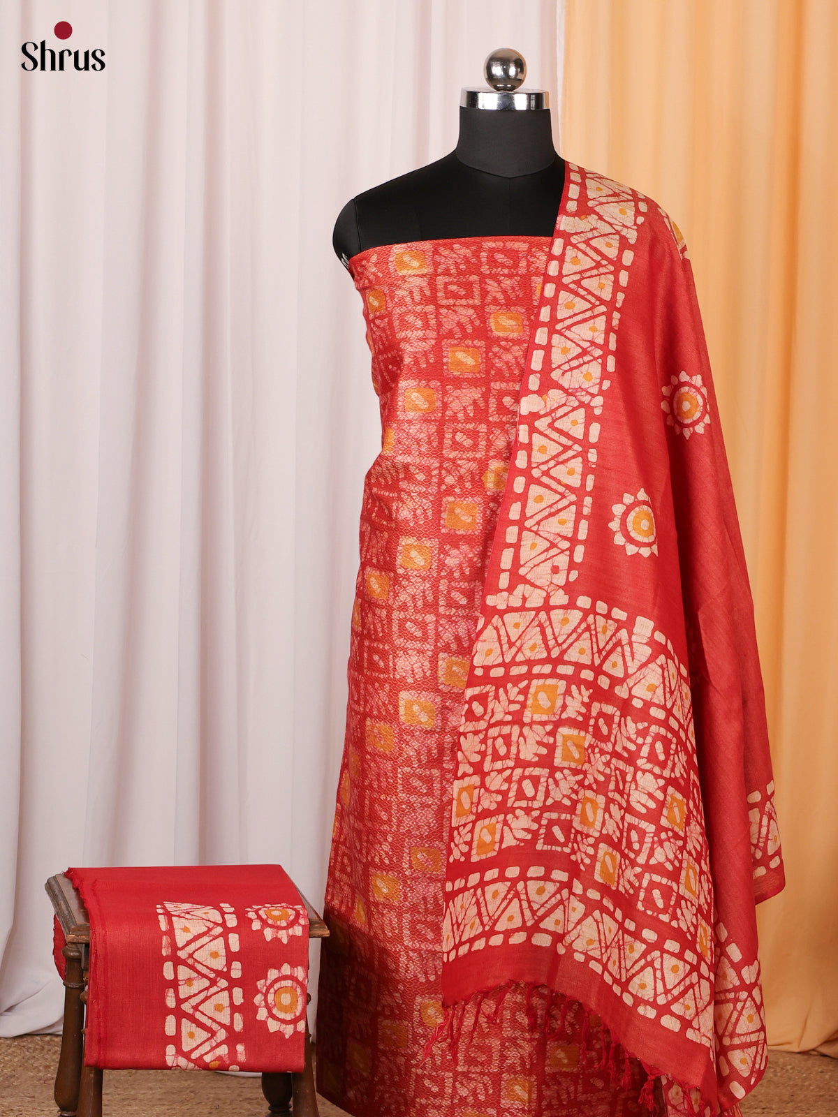 Red - Bhatik salwar - Shop on ShrusEternity.com