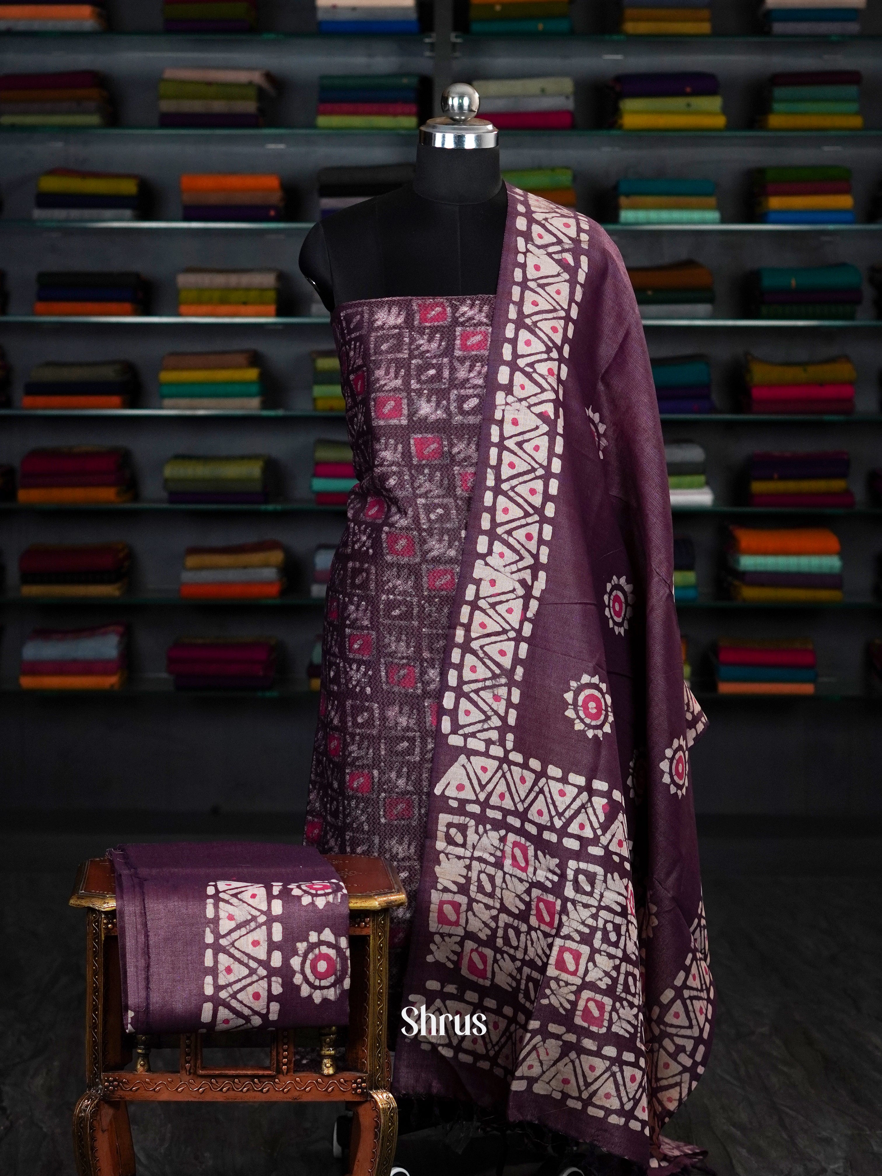 Purple - Bhatik salwar - Shop on ShrusEternity.com