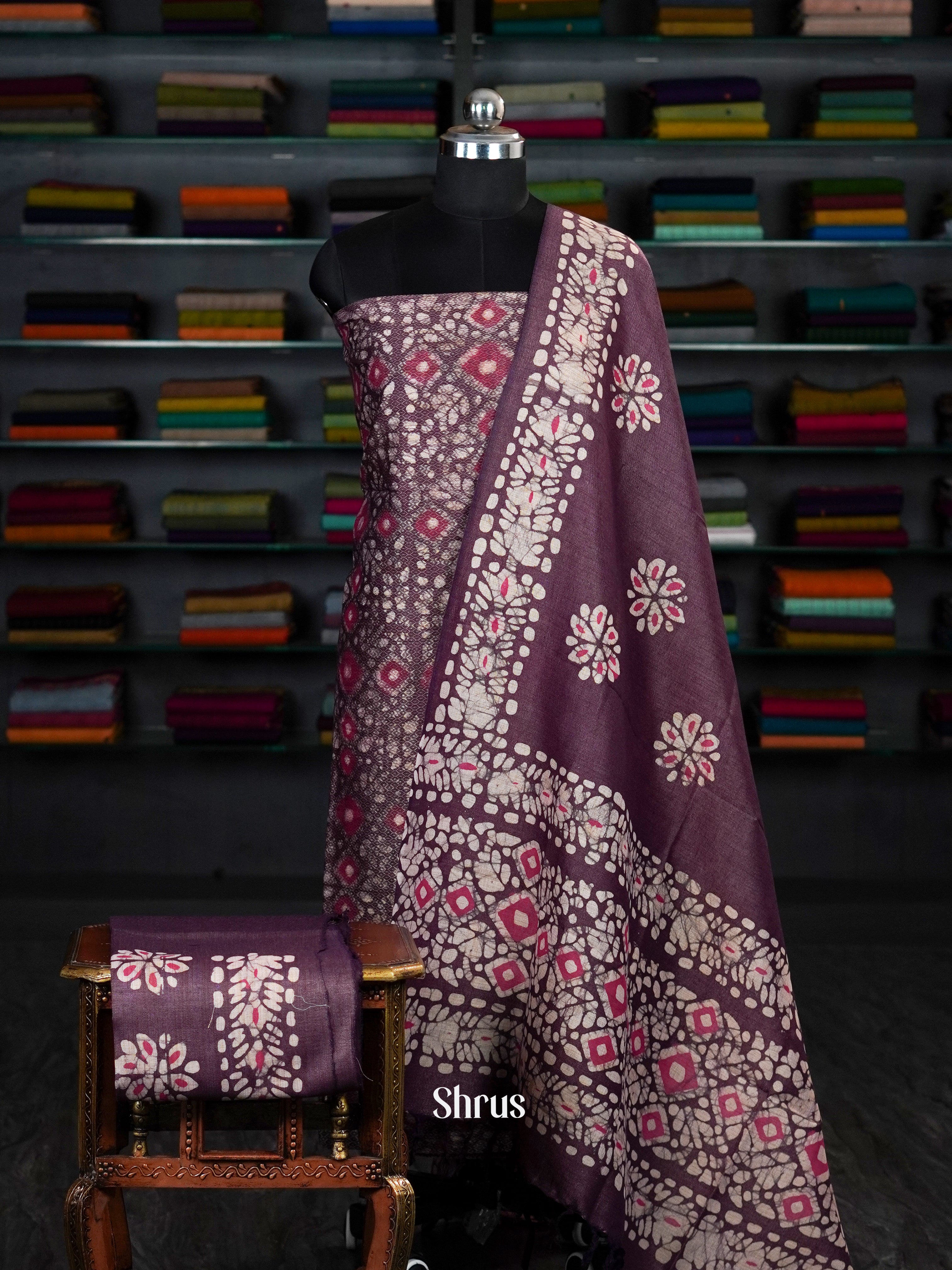 Purple - Bhatik salwar - Shop on ShrusEternity.com