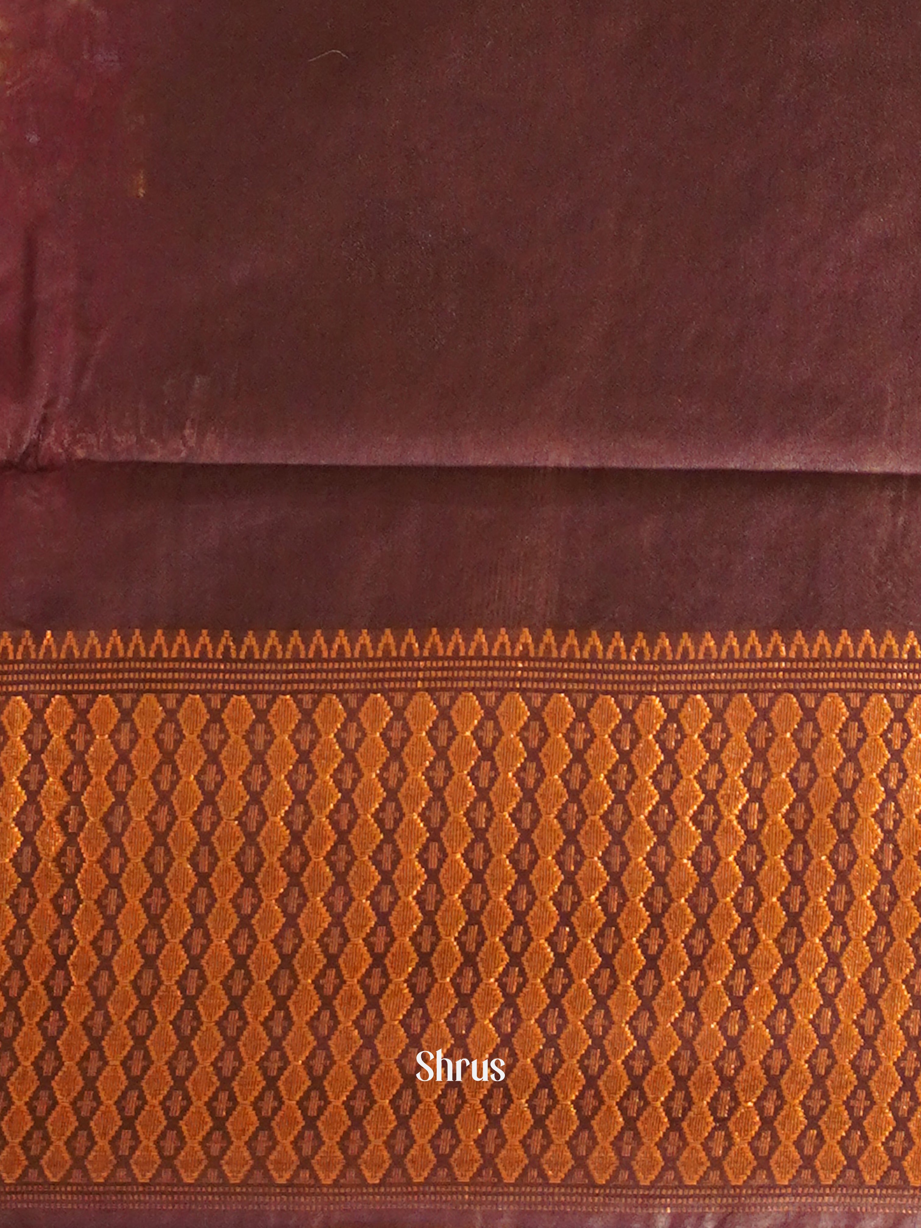 Pink & Brown - Semi Tussar Saree - Shop on ShrusEternity.com