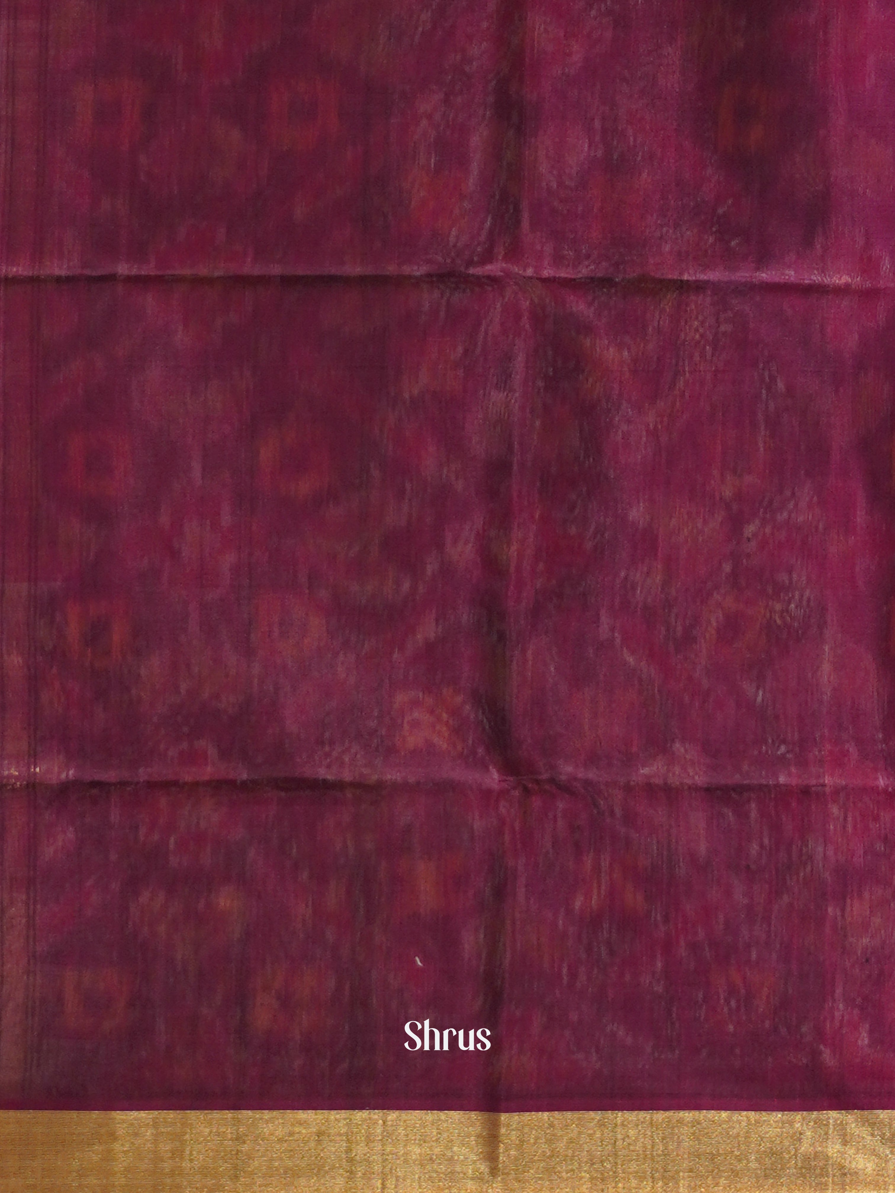 Grey & Wine - Pochampally sico Saree - Shop on ShrusEternity.com