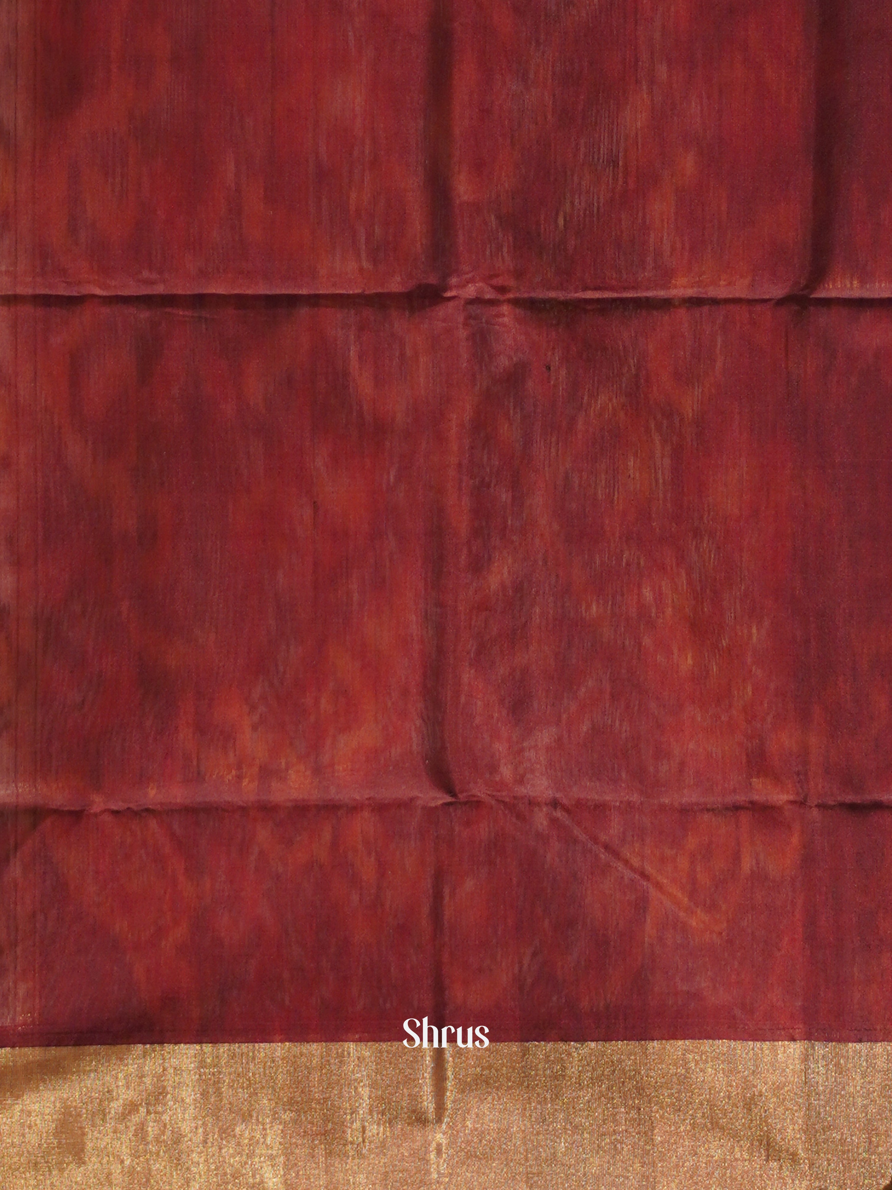 Grey & Maroon - Pochampally sico Saree - Shop on ShrusEternity.com